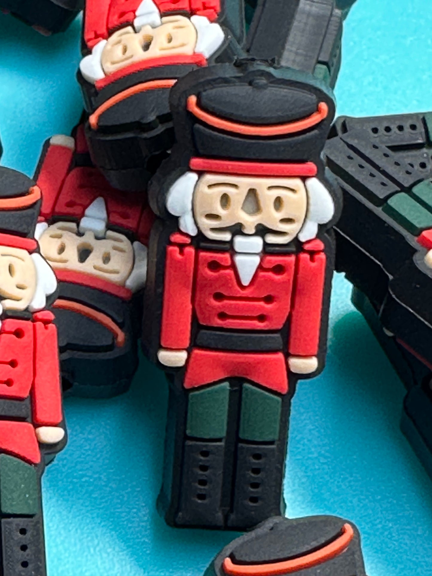 TOY SOLDIER/ Christmas Focal Bead/ beadable pen/ Silicone bead/ keychain bead