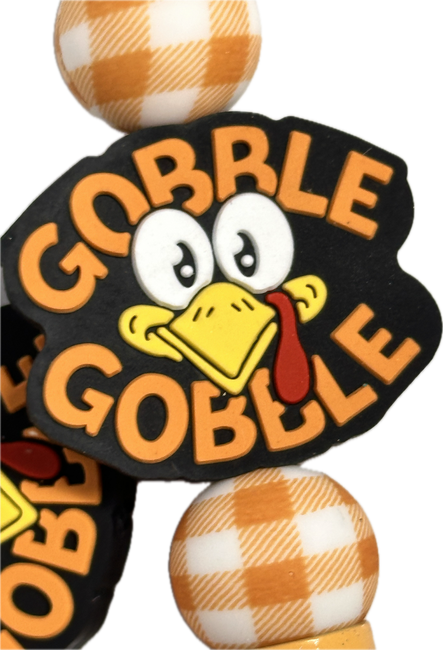 Thanksgiving Focal Bead/ beadable pen/ silicone bead/ keychain bead/DIY/turkey