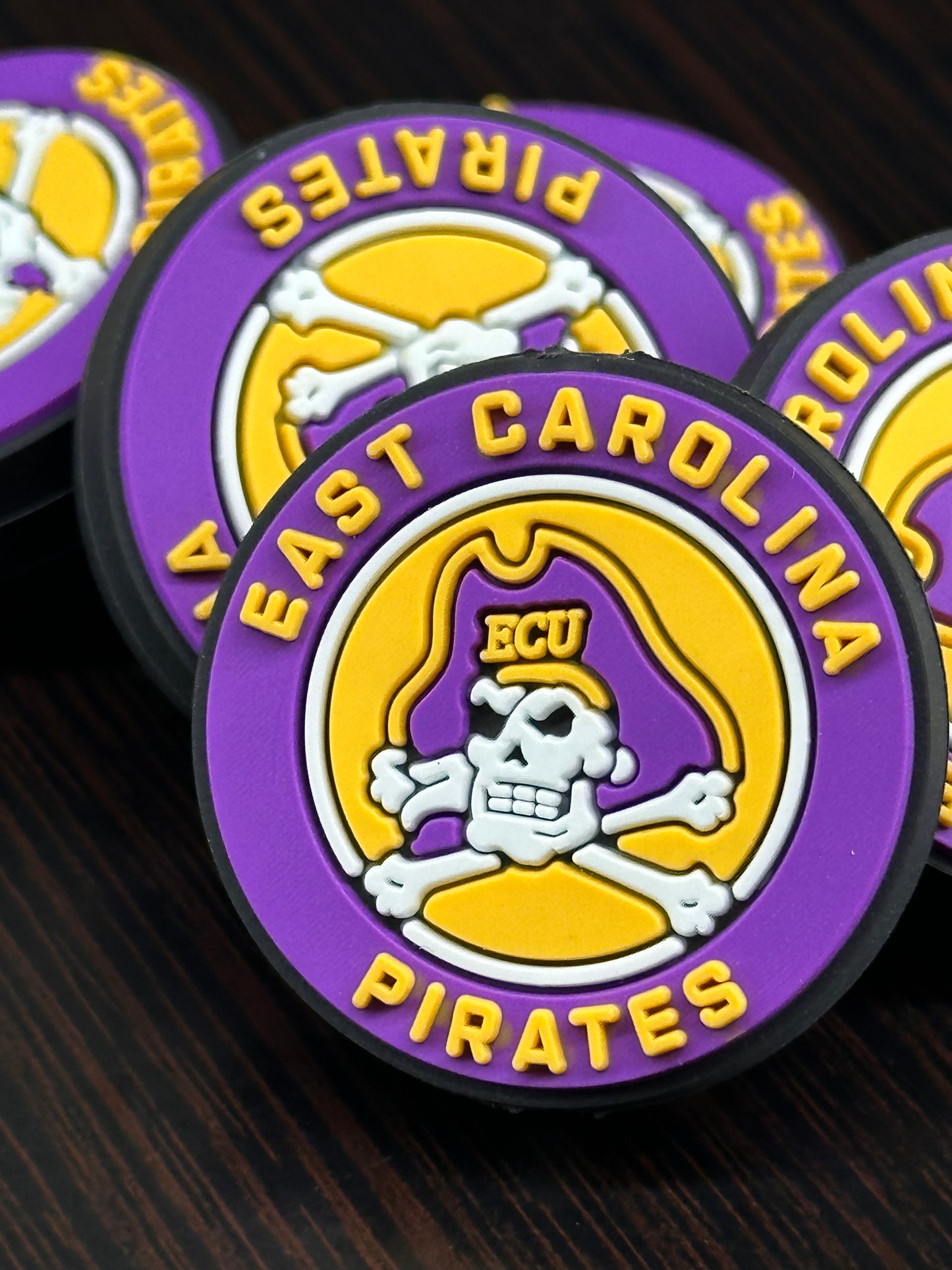 East Carolina Pirates focal bead / sports silicone bead / East Carolina University football