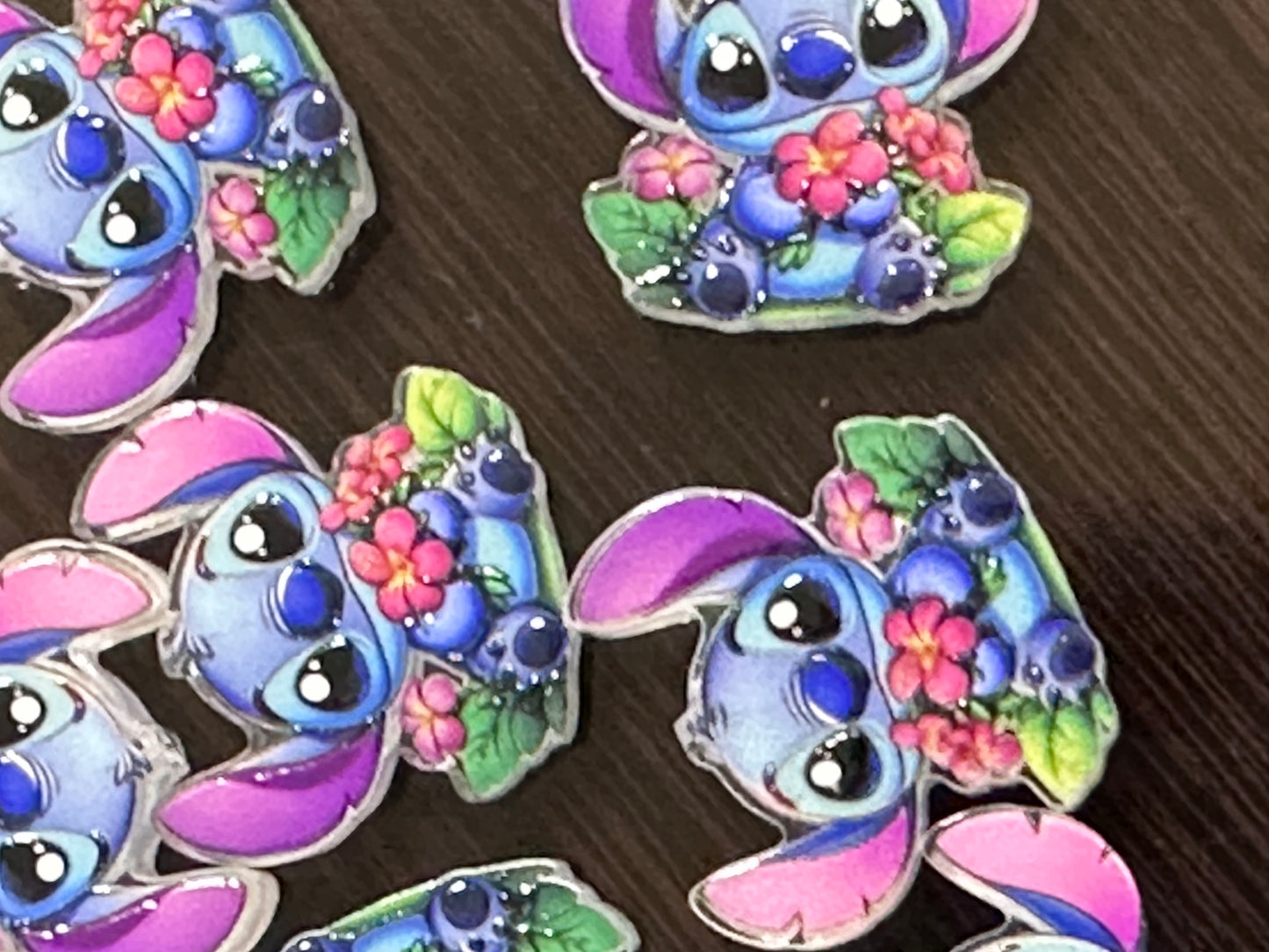 Blue guy alien acrylic focal bead- set of 2/ focal bead/ pen beading / keychain bead/