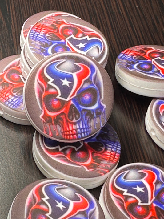 NEW Houston Texans focal bead/ skull