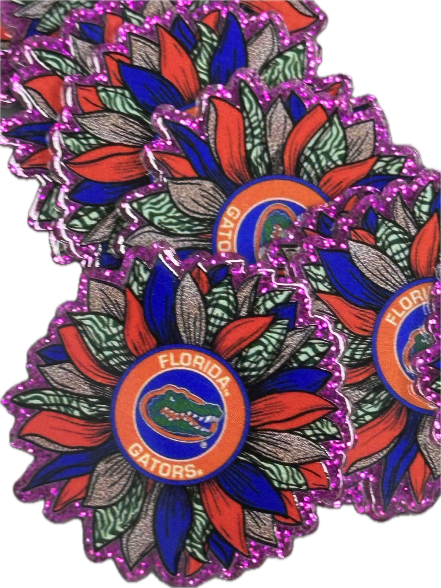 University of Florida Gators-set of two (2) Badge Reel acrylic pieces/ cute print/ badge reel/ DIY keychain/ football planars