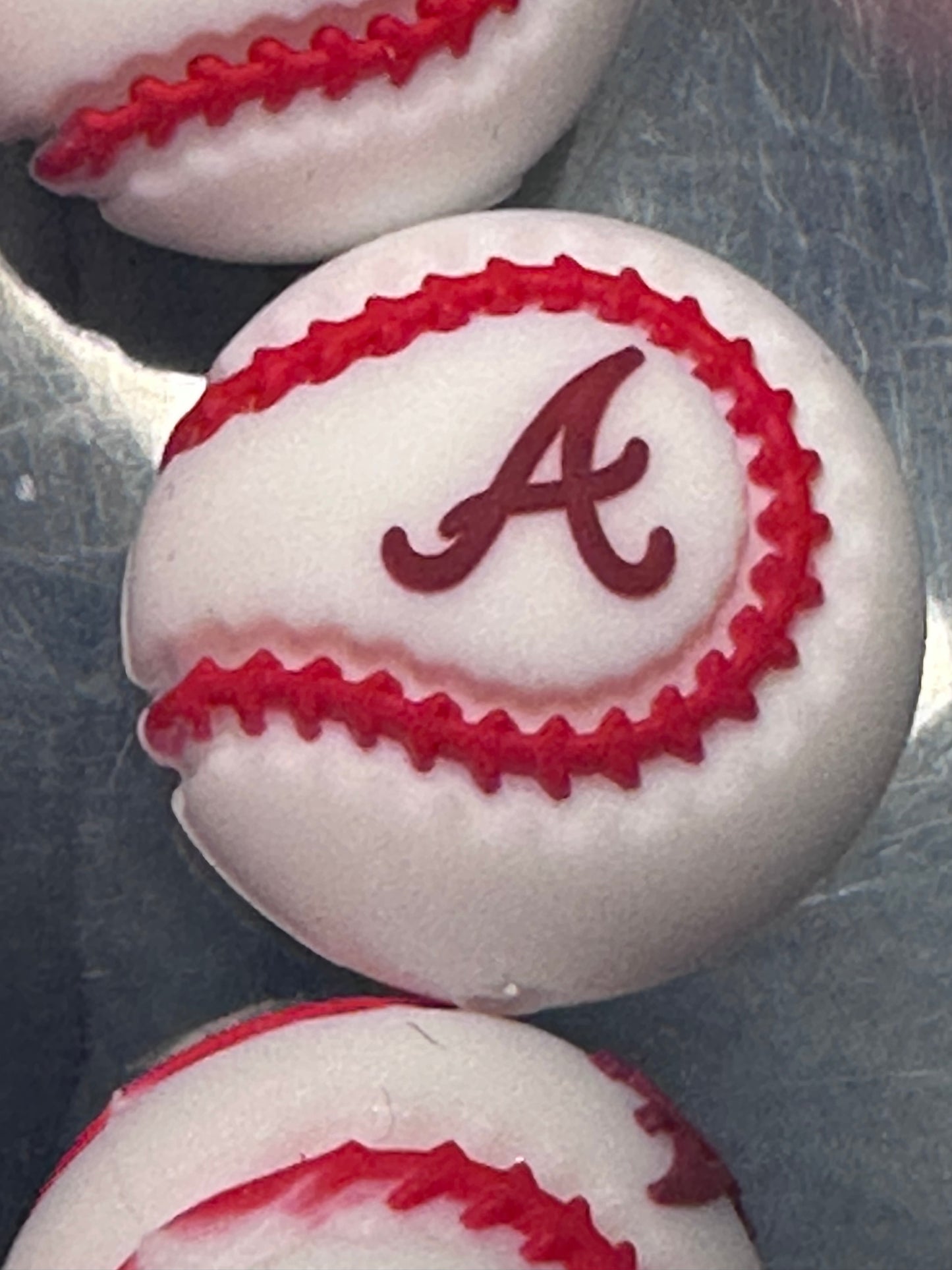 3D baseball Atlanta Braves focal bead/ silicone bead for pen beading