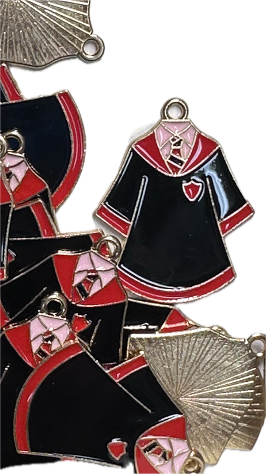 HP gown jacket enamel metal charms/ DIY charm bracelet/ DIY necklace/ wizard boy