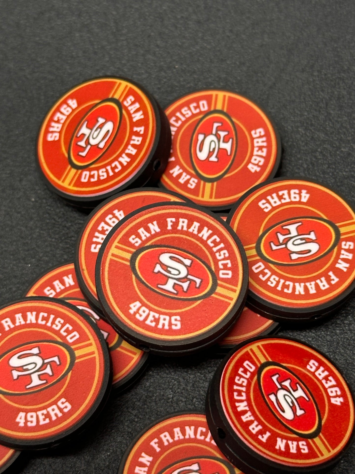 New SF 49ers focal bead/San Francisco football style 5