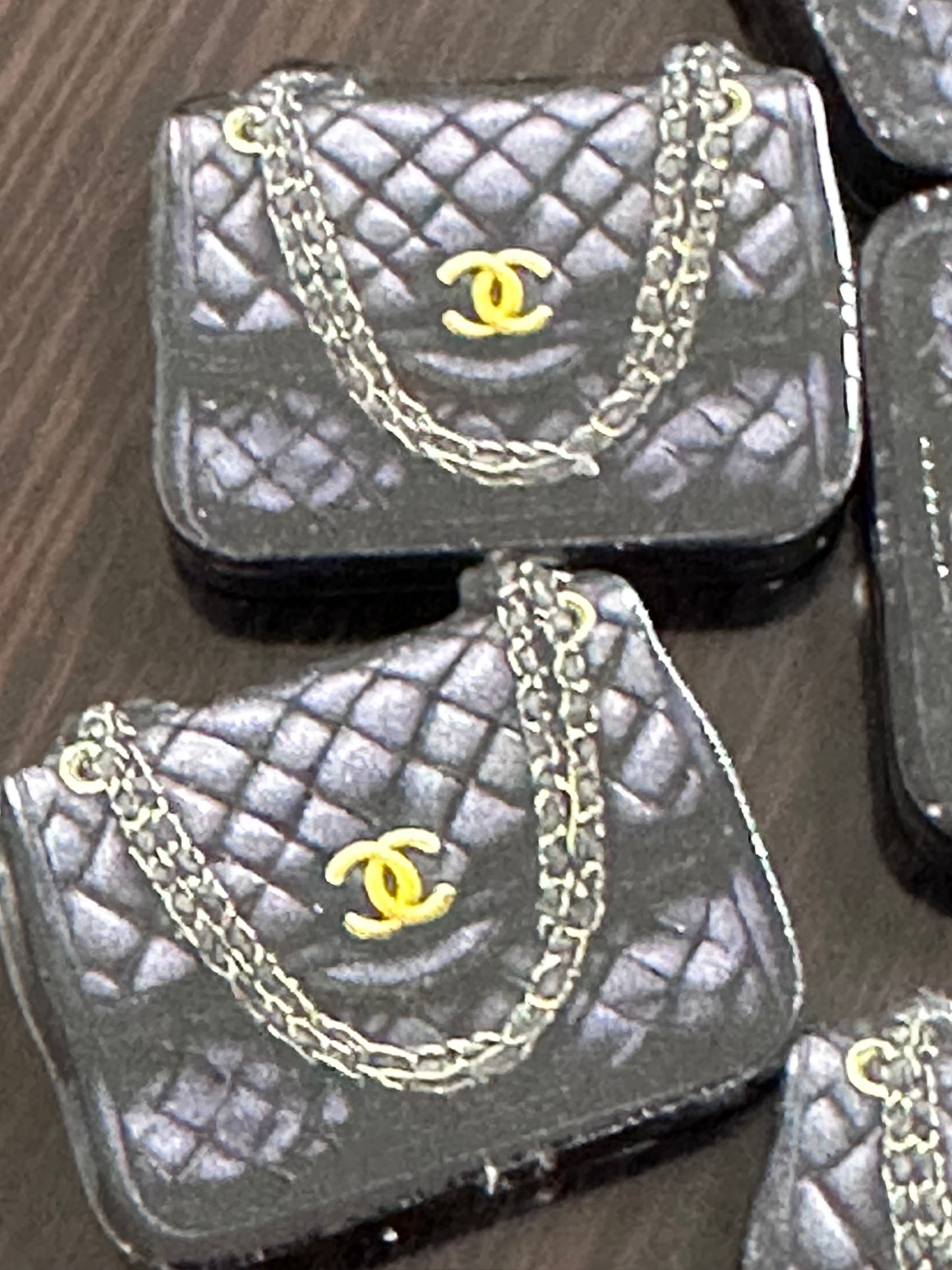 Fancy purse acrylic focal bead- set of 2 -one of each color/ focal bead/ pen beading / keychain bead/handbag