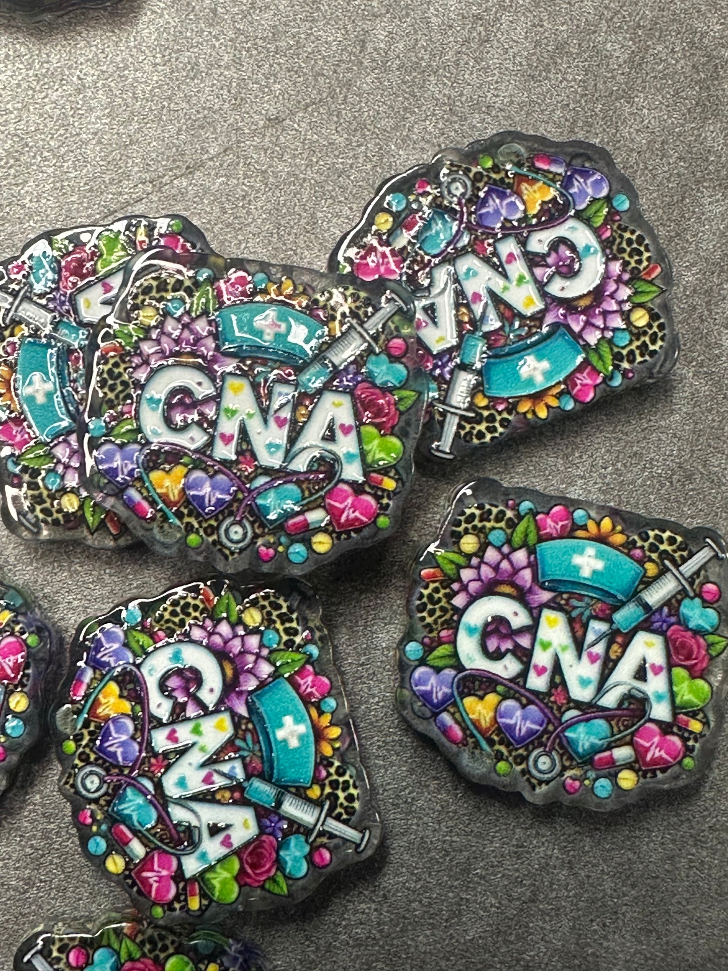 CNA Nurse acrylic focal bead- set of 2/ focal bead/ pen beading / keychain bead/