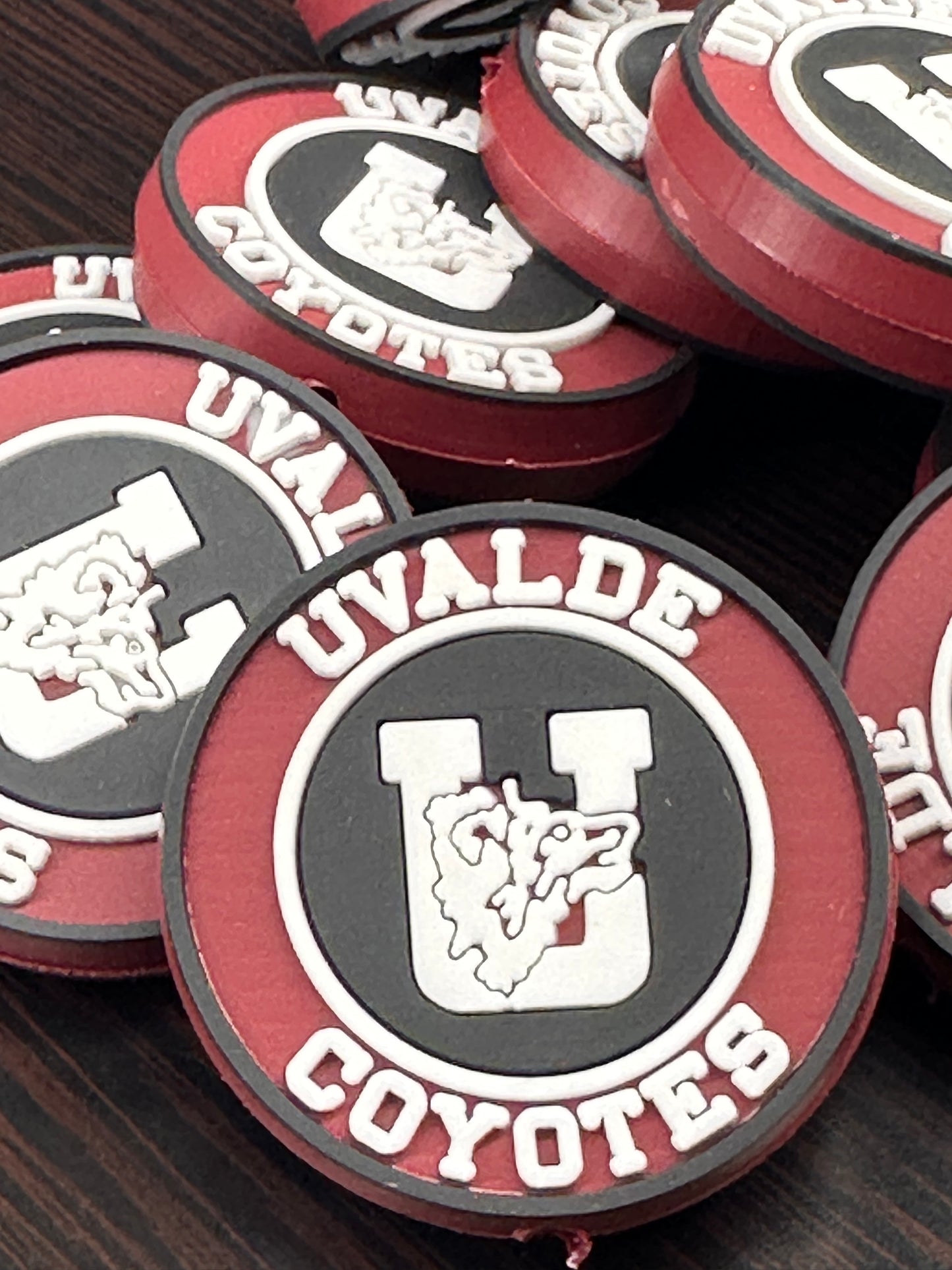 UVALDE Coyotes focal bead / sports silicone bead /football