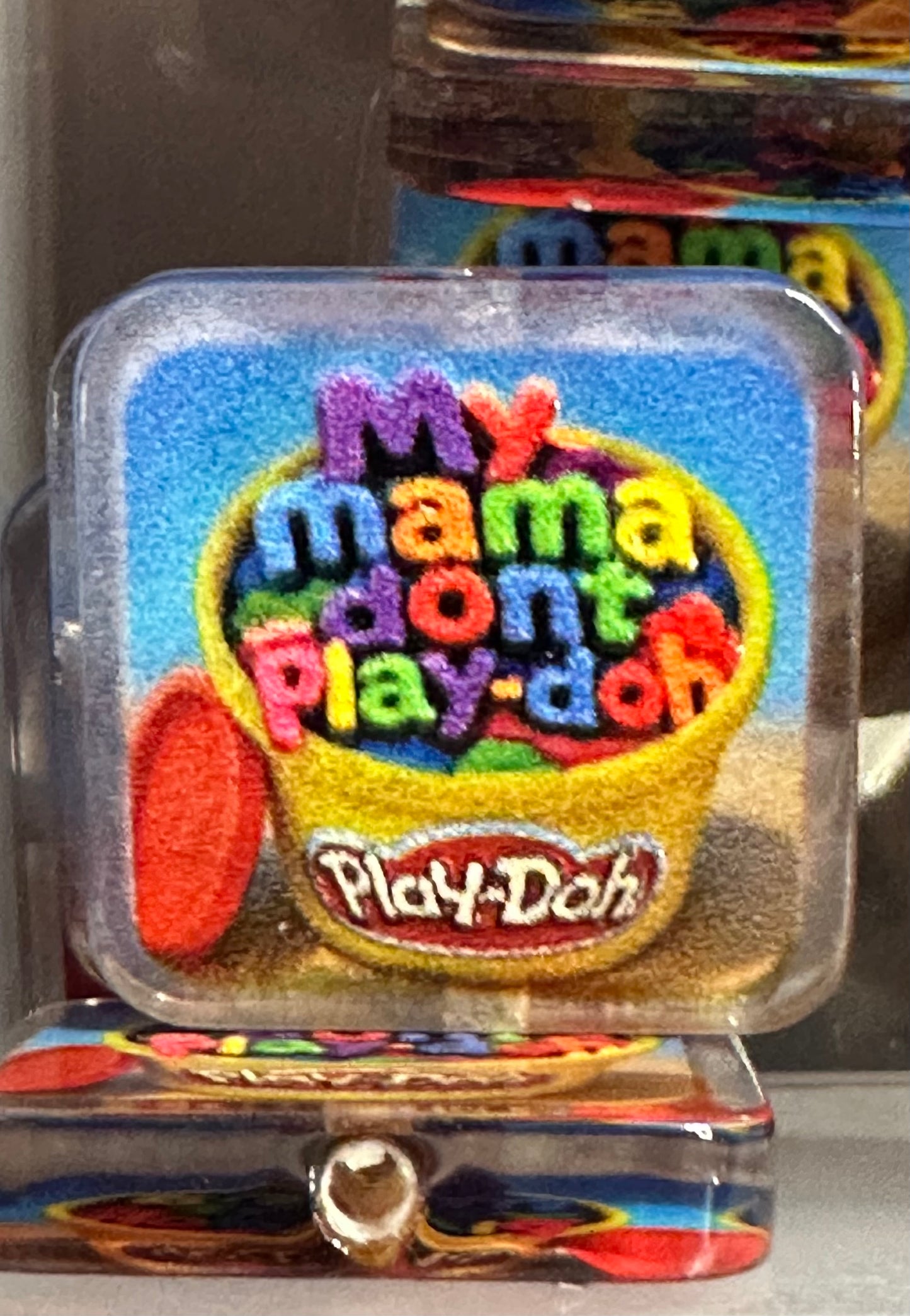 Mama dont play acrylic focal bead- set of 2/ focal bead/ pen beading / keychain bead/