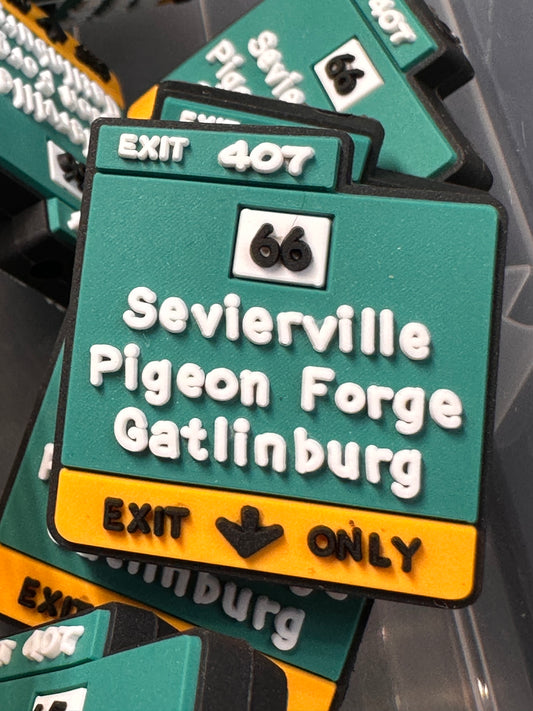 Sevierville Tennessee focal bead / Pigeon Forge/ Dollywood/mountains/gatlinburg/Smoky Mountains