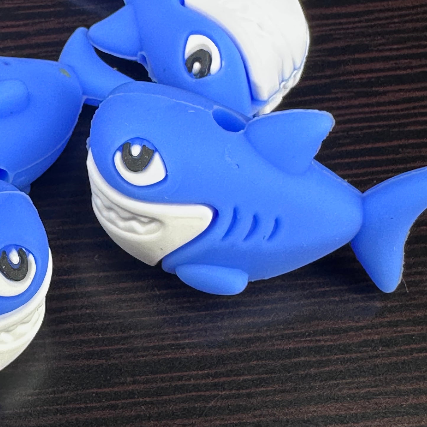 3D Shark focal bead /silicone bead for beadable pens, rods, brushes, keychains
