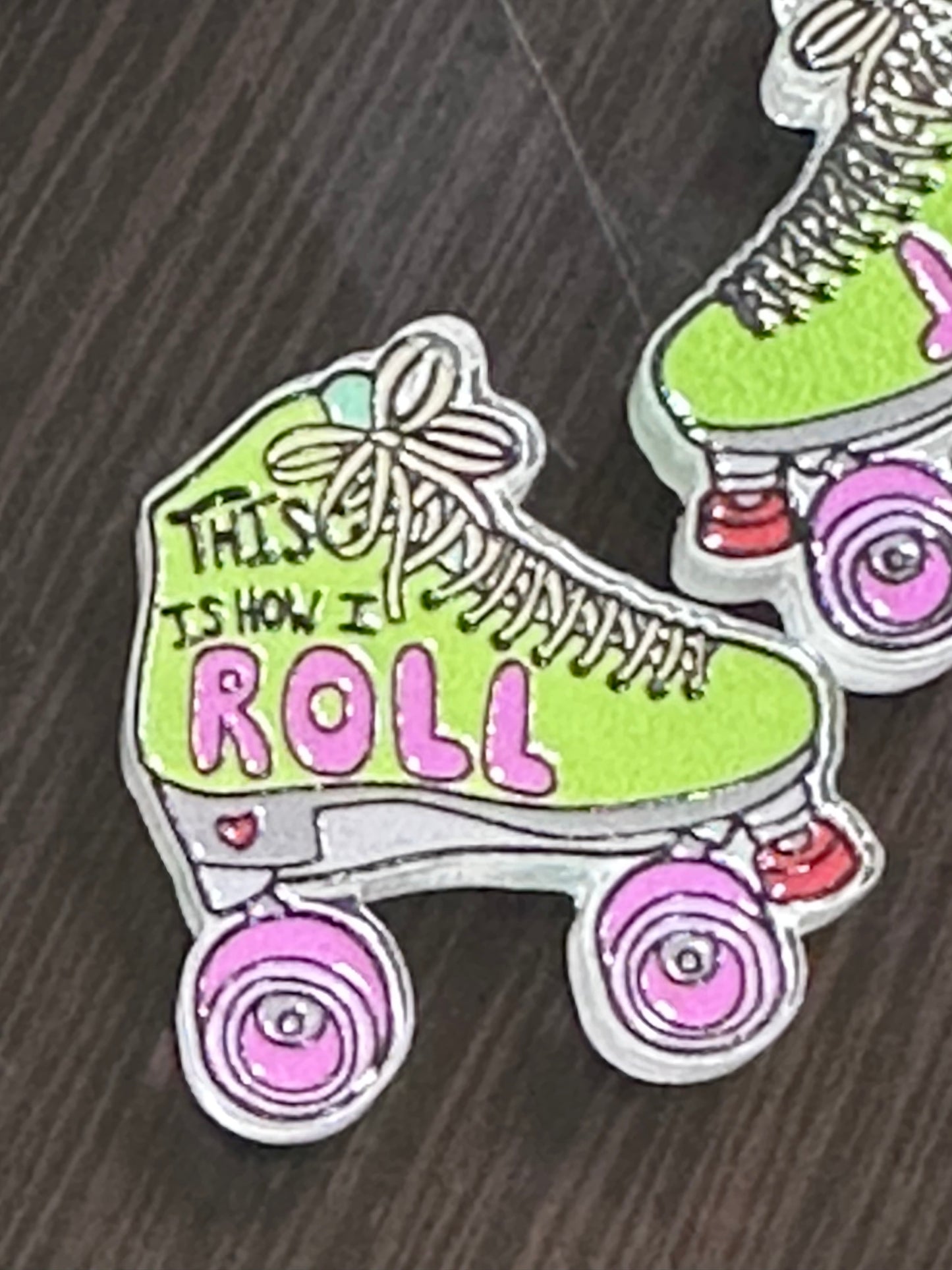 Roller skate acrylic focal bead- set of 2/ focal bead/ pen beading / keychain bead/how I roll