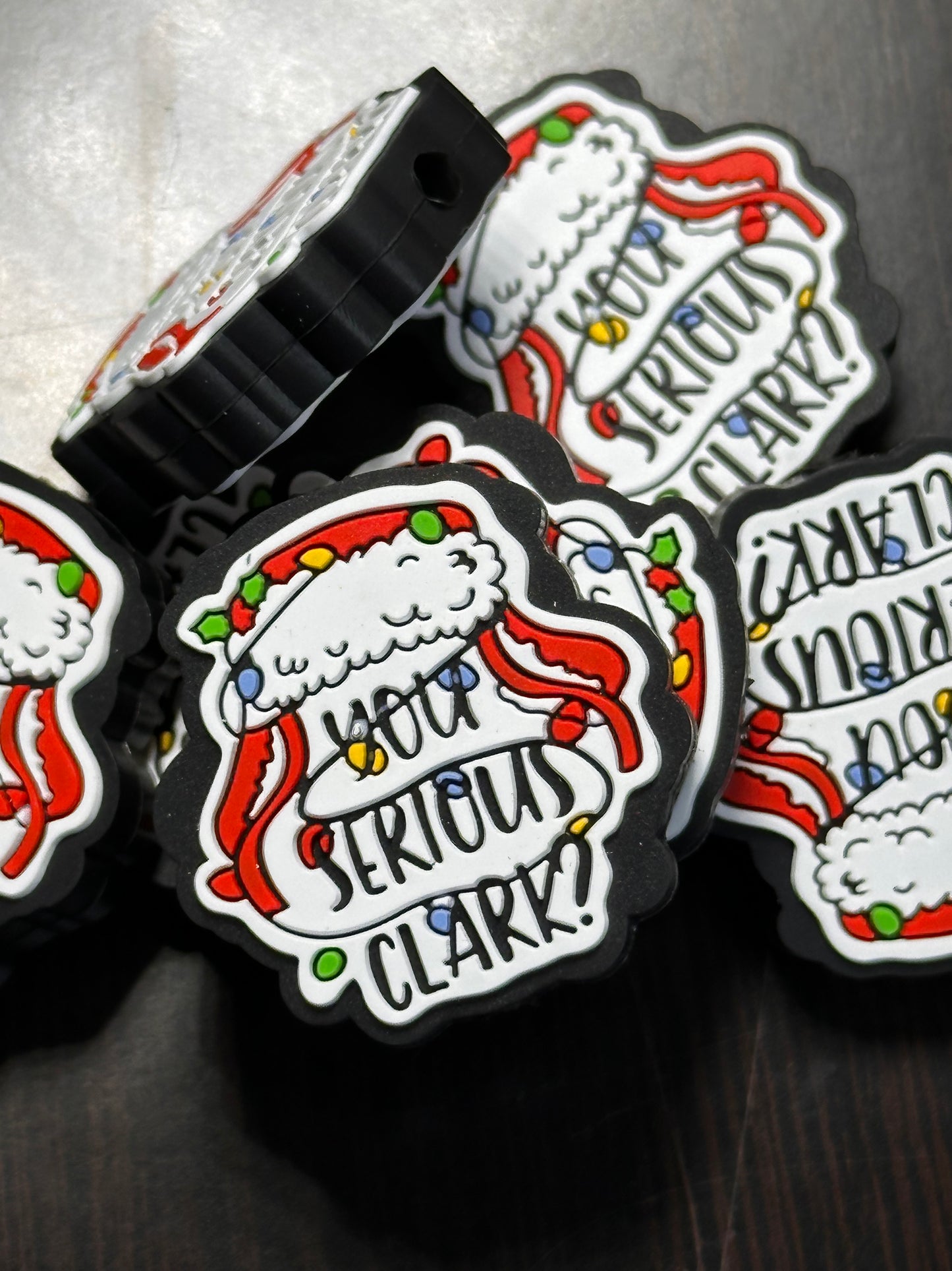 Christmas Focal Bead/ beadable pen/ Silicone  bead/ keychain bead/ Clark