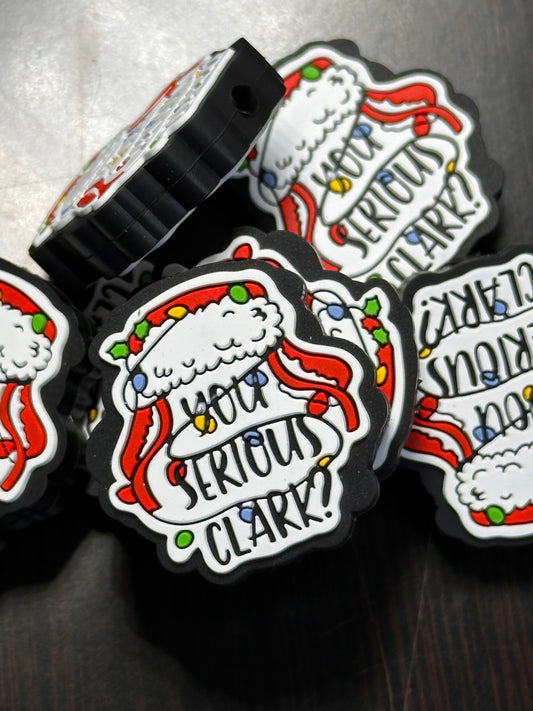 Christmas Focal Bead/ beadable pen/ Silicone  bead/ keychain bead/ Clark