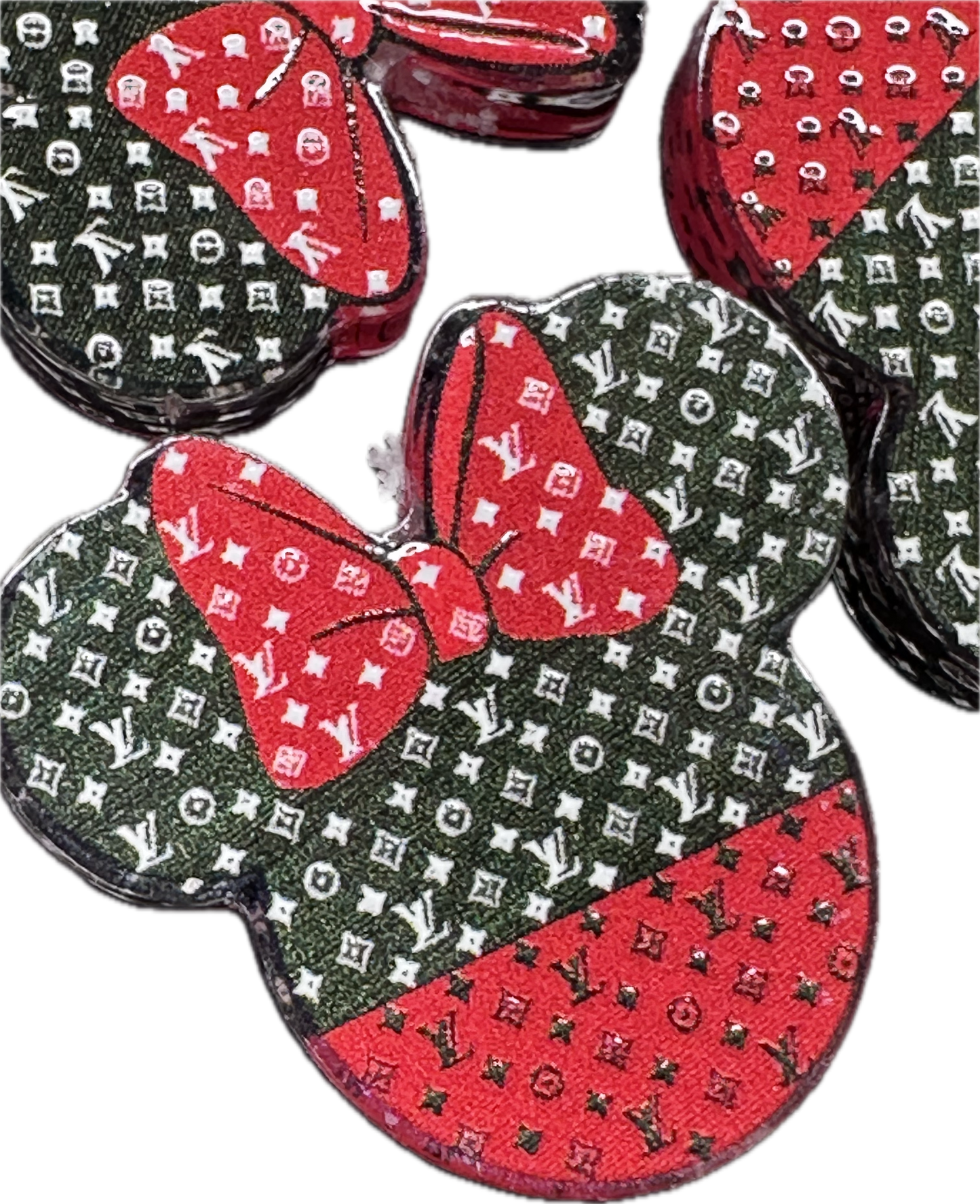 Fancy design Purse Handbag acrylic focal bead- set of 2/ focal bead/ pen beading / keychain bead