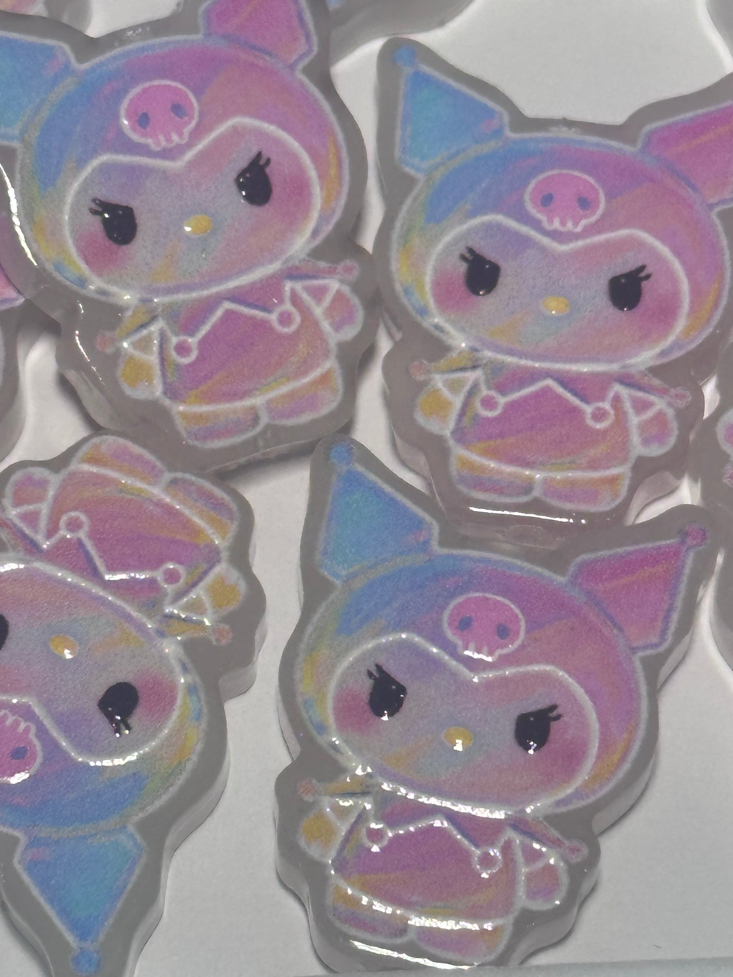 Character acrylic focal bead- set of 2/ focal bead/ pen beading / keychain bead