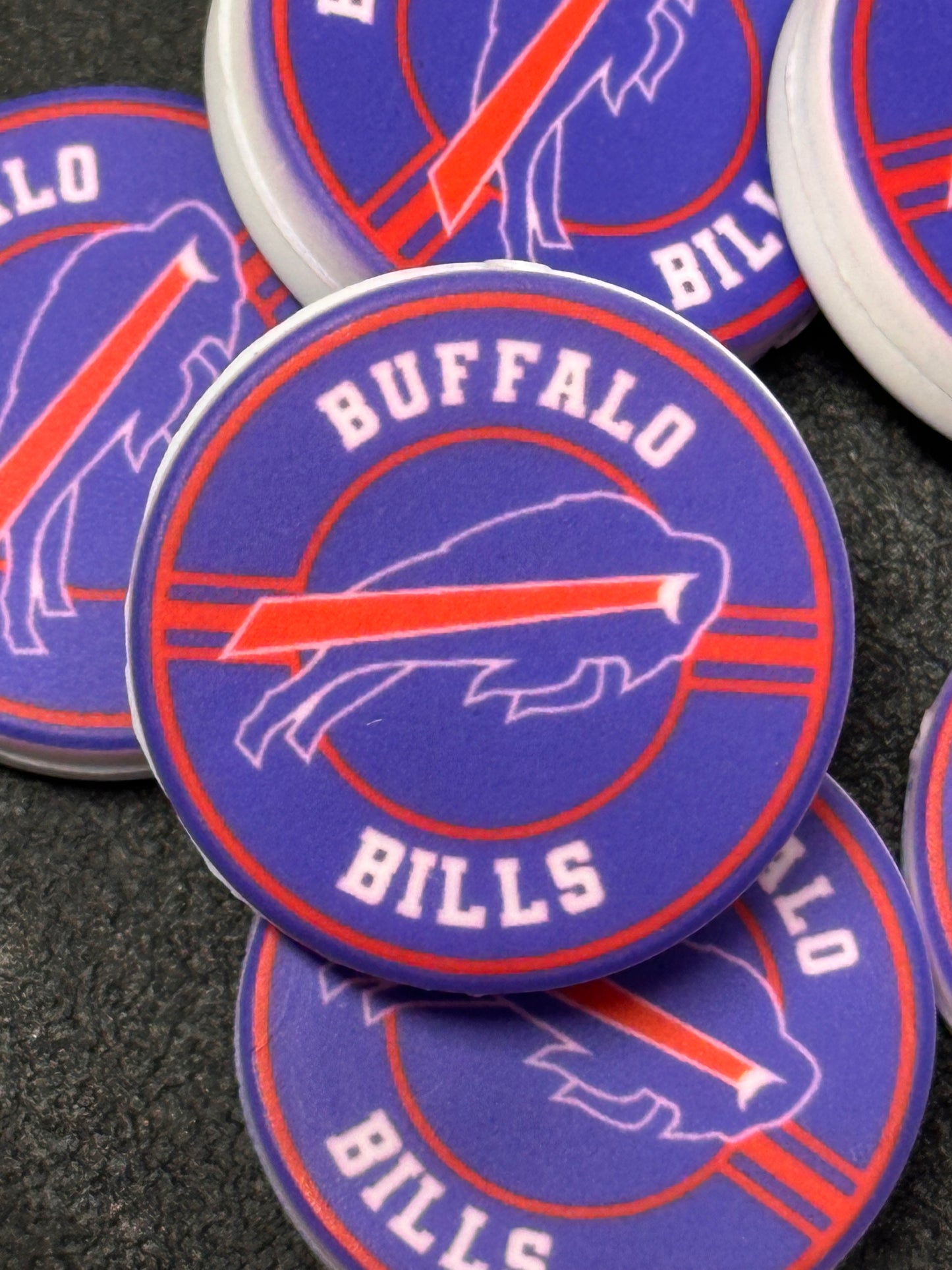 New Buffalo Bills focal bead/ silicone football bead for pens and keychains
