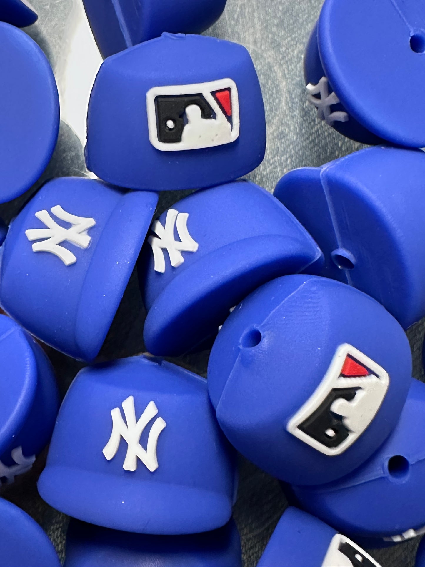 3D baseball hat focal bead/ baseball shaped silicone bead/ #5