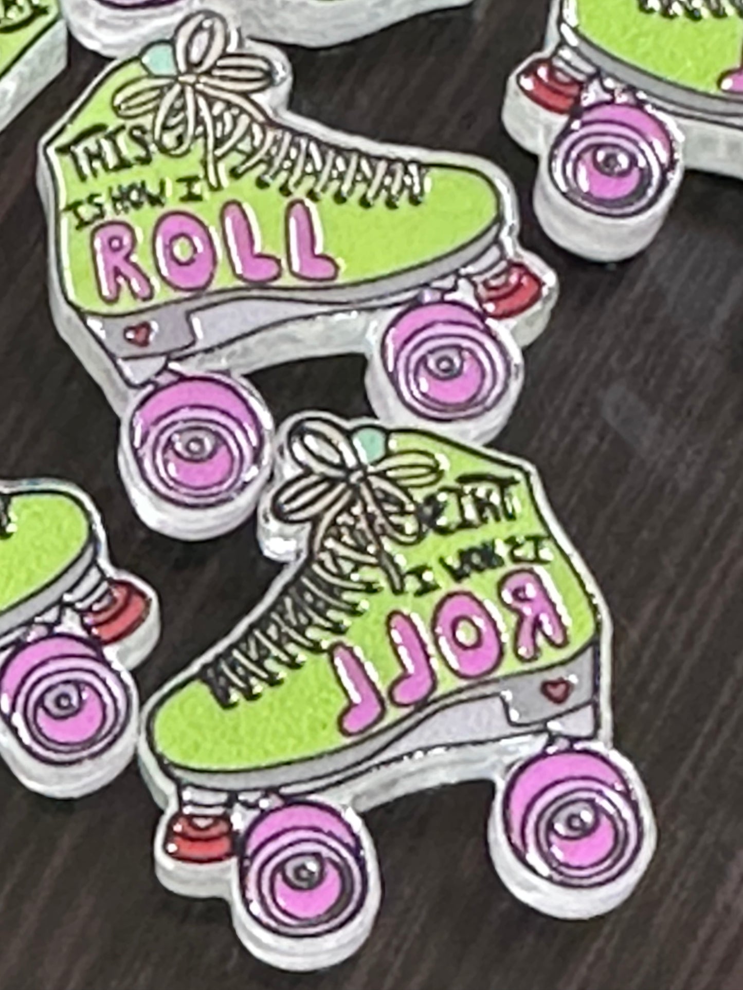 Roller skate acrylic focal bead- set of 2/ focal bead/ pen beading / keychain bead/how I roll