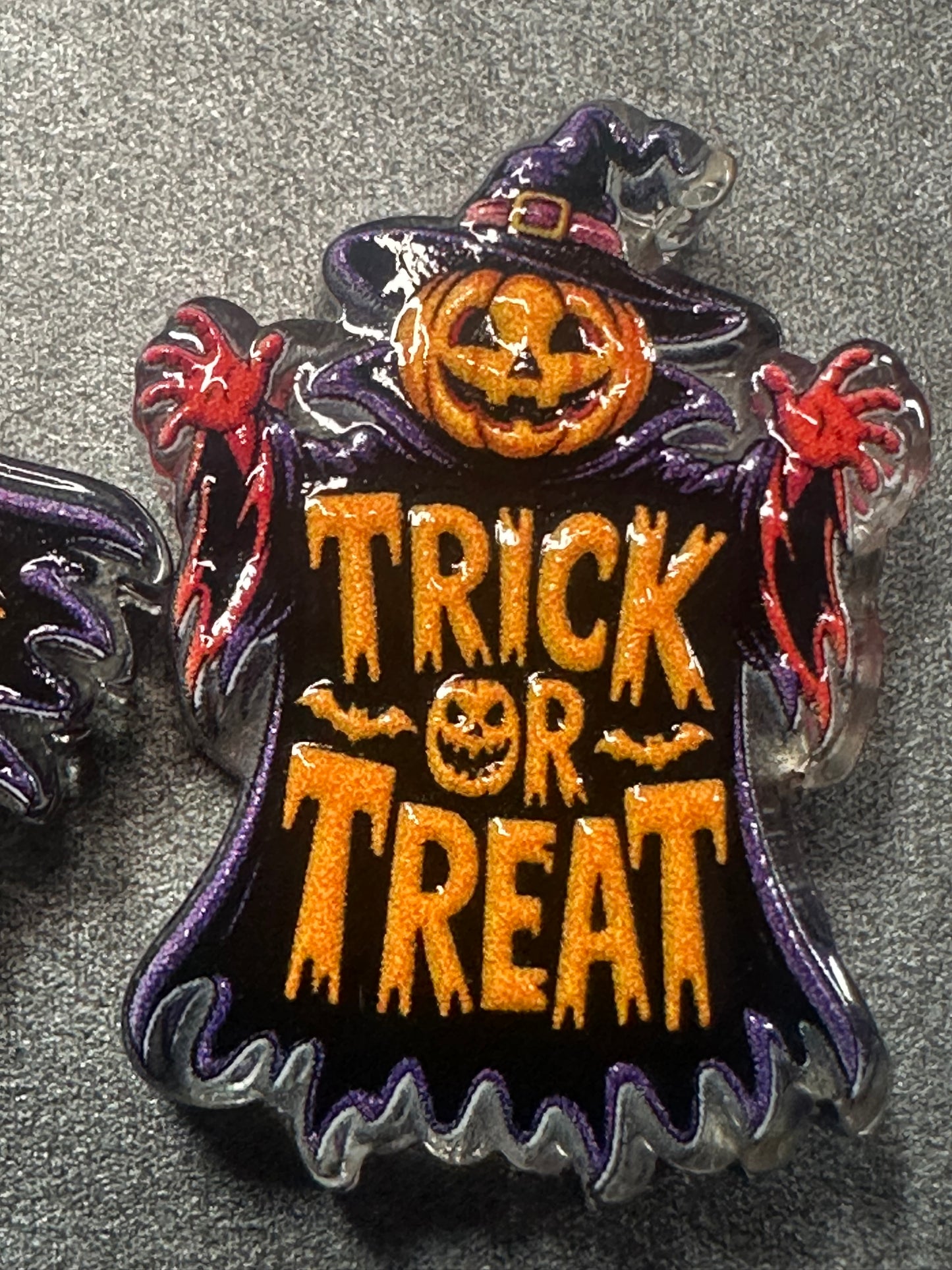 Halloween acrylic focal bead- set of 2/ focal bead/ pen beading / keychain bead/ trick or treat
