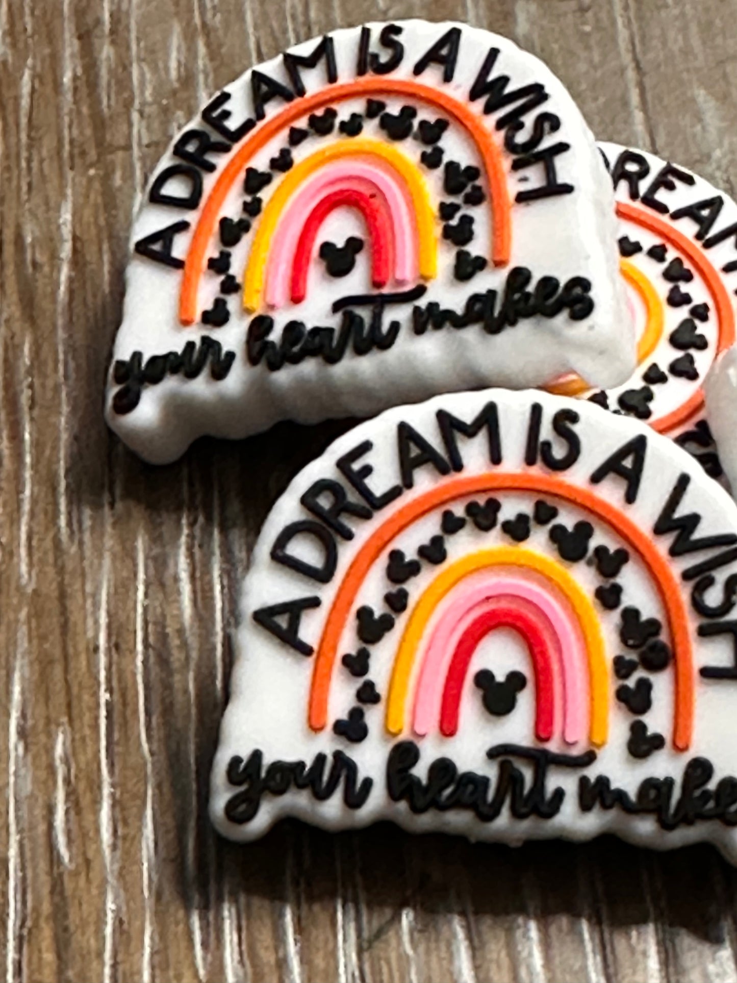 A Dream is a wish silicone focal bead/