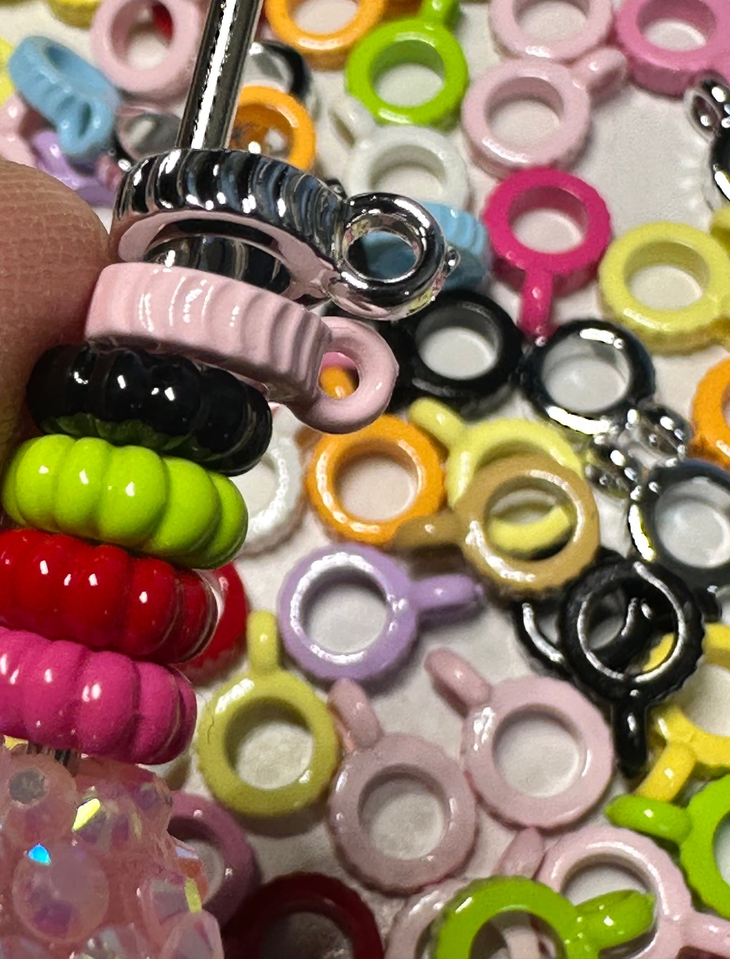 Thin Spacer Bail Beads/ jewelry Bead/ beadable pen beads/ keychain bead/bead/used for dangle charms