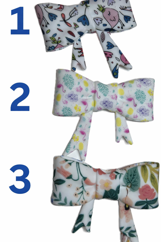 Silicone Bows Focal Bead • Floral Bow Charm • DIY Beaded Pen/ 3 styles to choose from