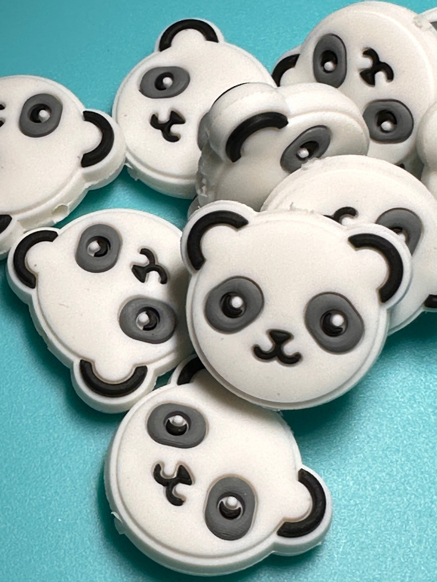 Panda bear/ Focal Bead/ beadable pen/ Silicone  bead/ keychain bead/ bear