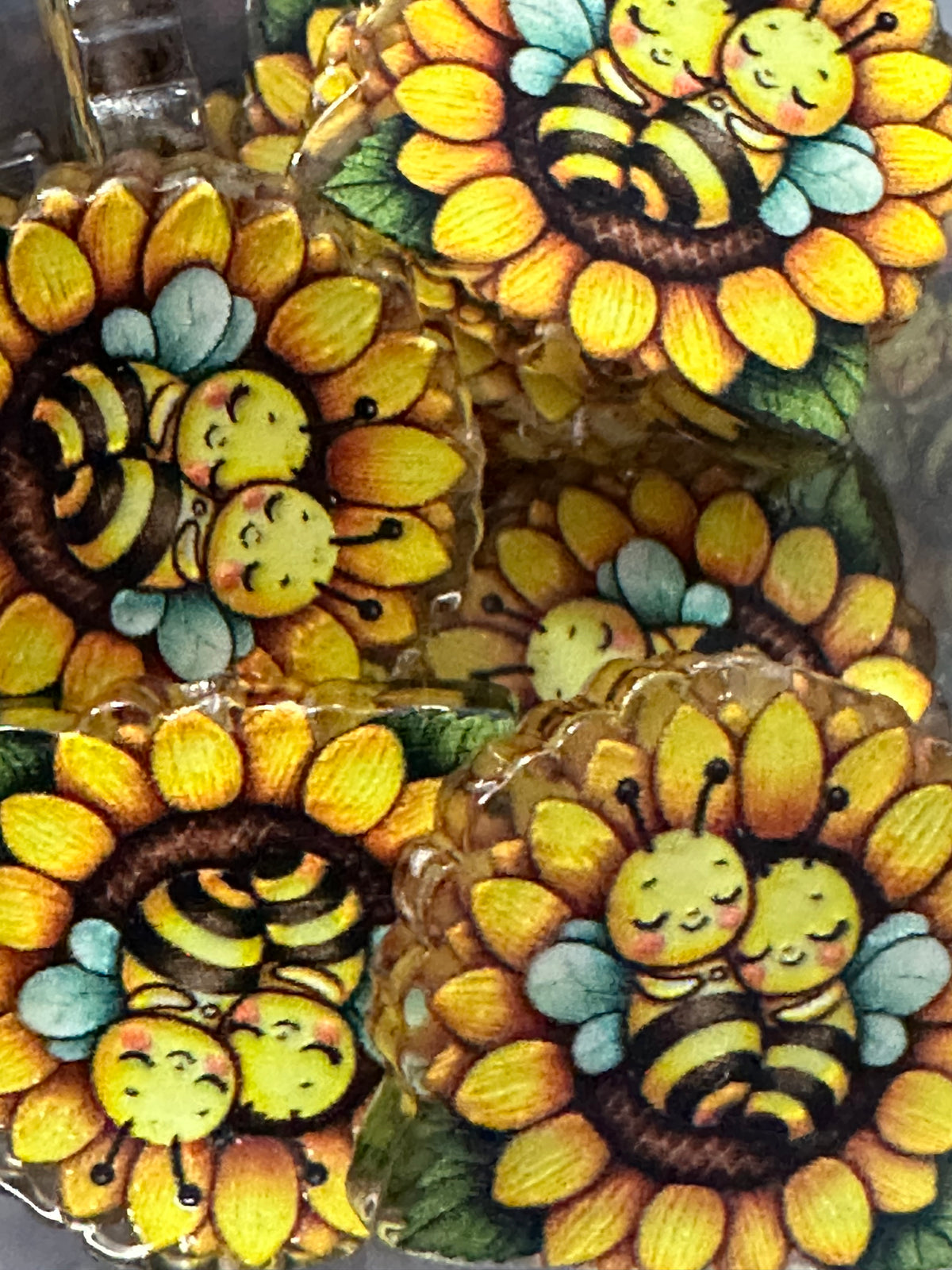 Honey bees acrylic focal bead- set of 2/ focal bead/ pen beading / keychain bead/lover bees
