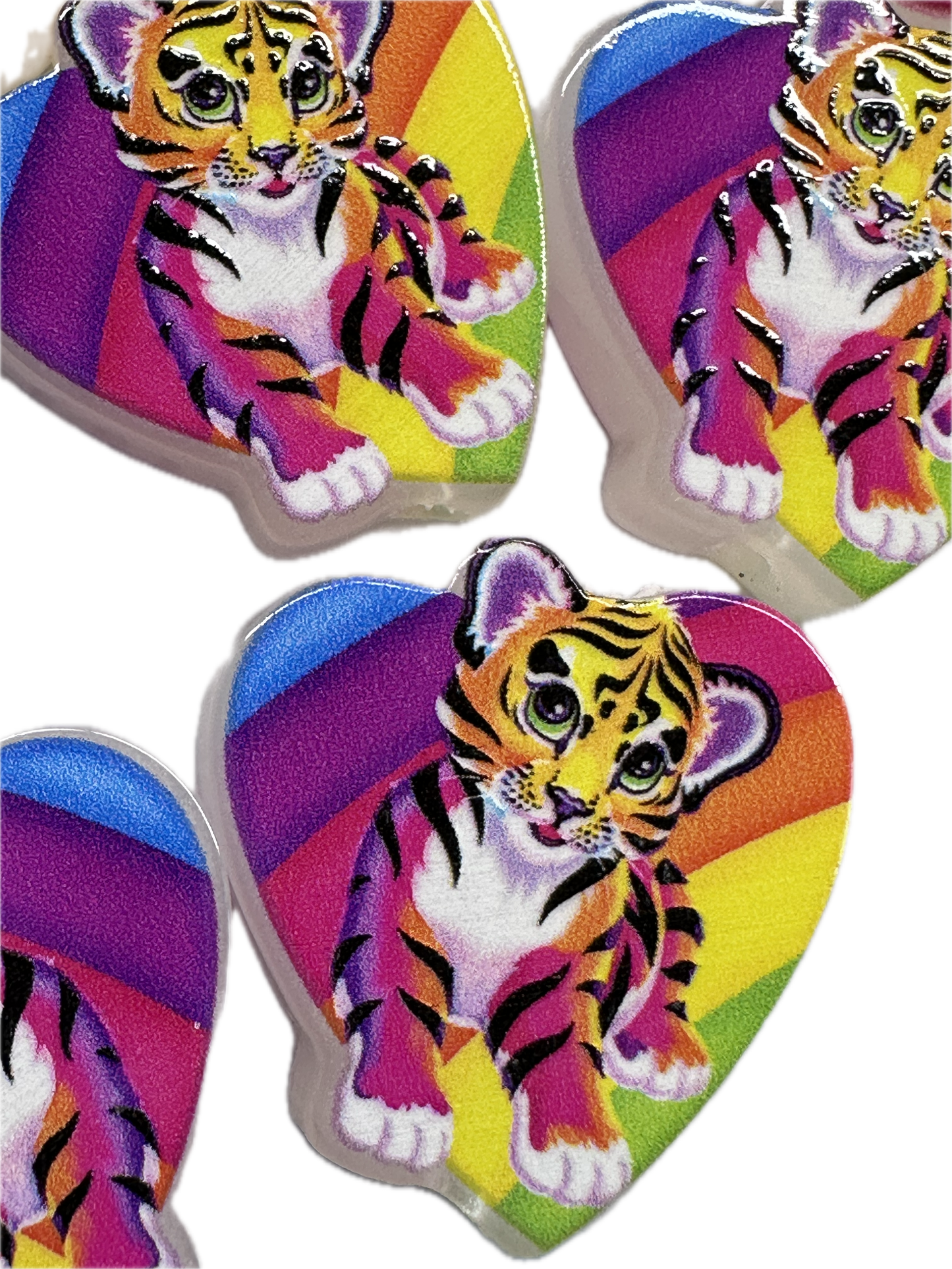 Tiger acrylic focal bead- set of 2/ focal bead/ pen beading / keychain bead/LF