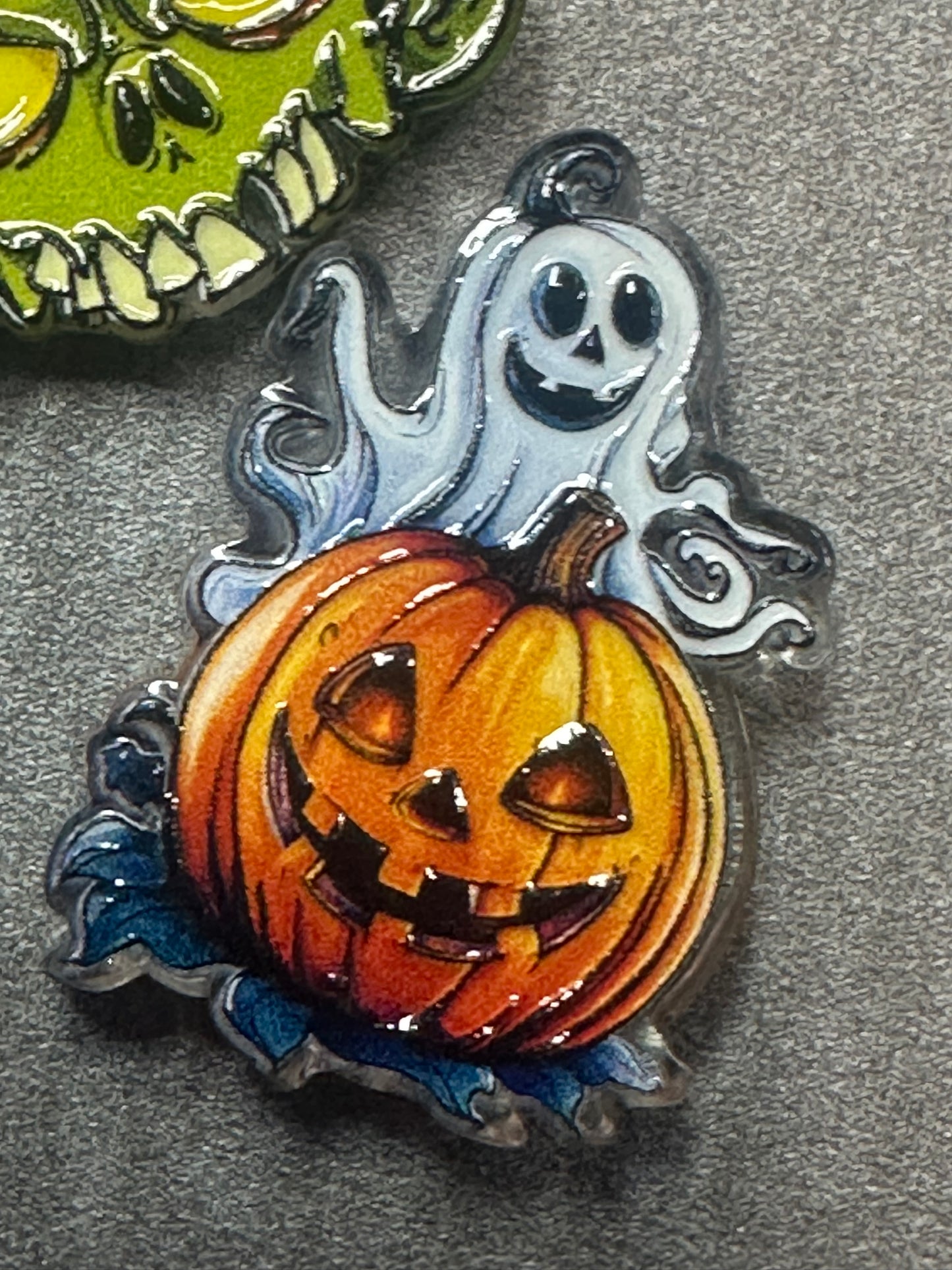 Halloween acrylic focal bead- set of 2 different focals included/ focal bead/ pen beading / keychain bead/