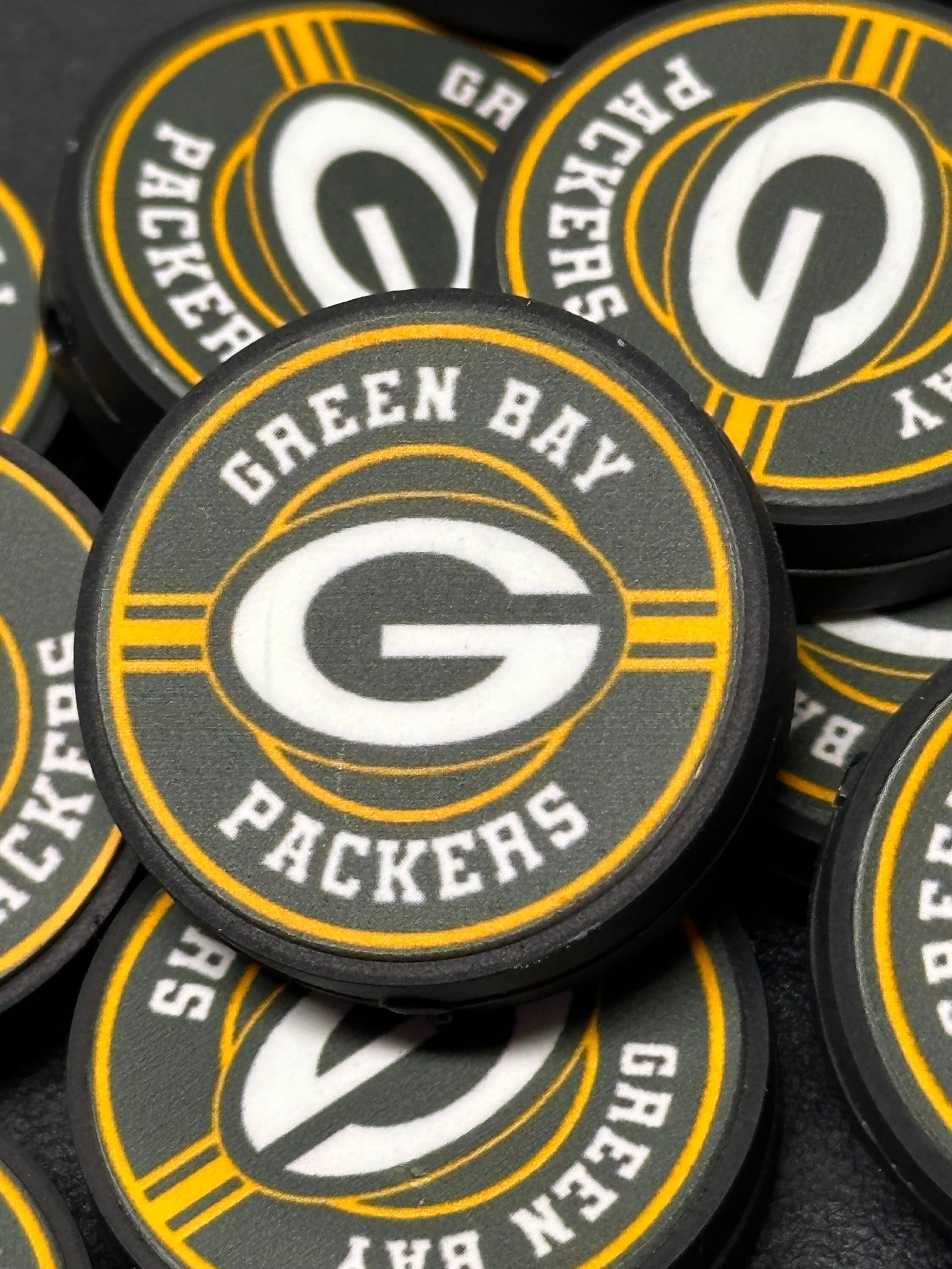 New Green Bay Packers focal bead / skull /football