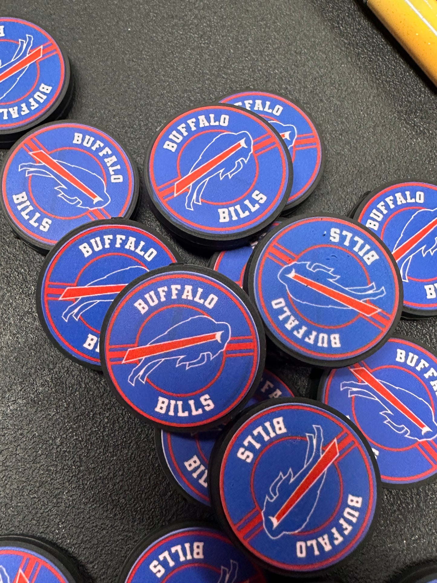 New Buffalo Bills focal bead/ silicone football bead for pens and keychains