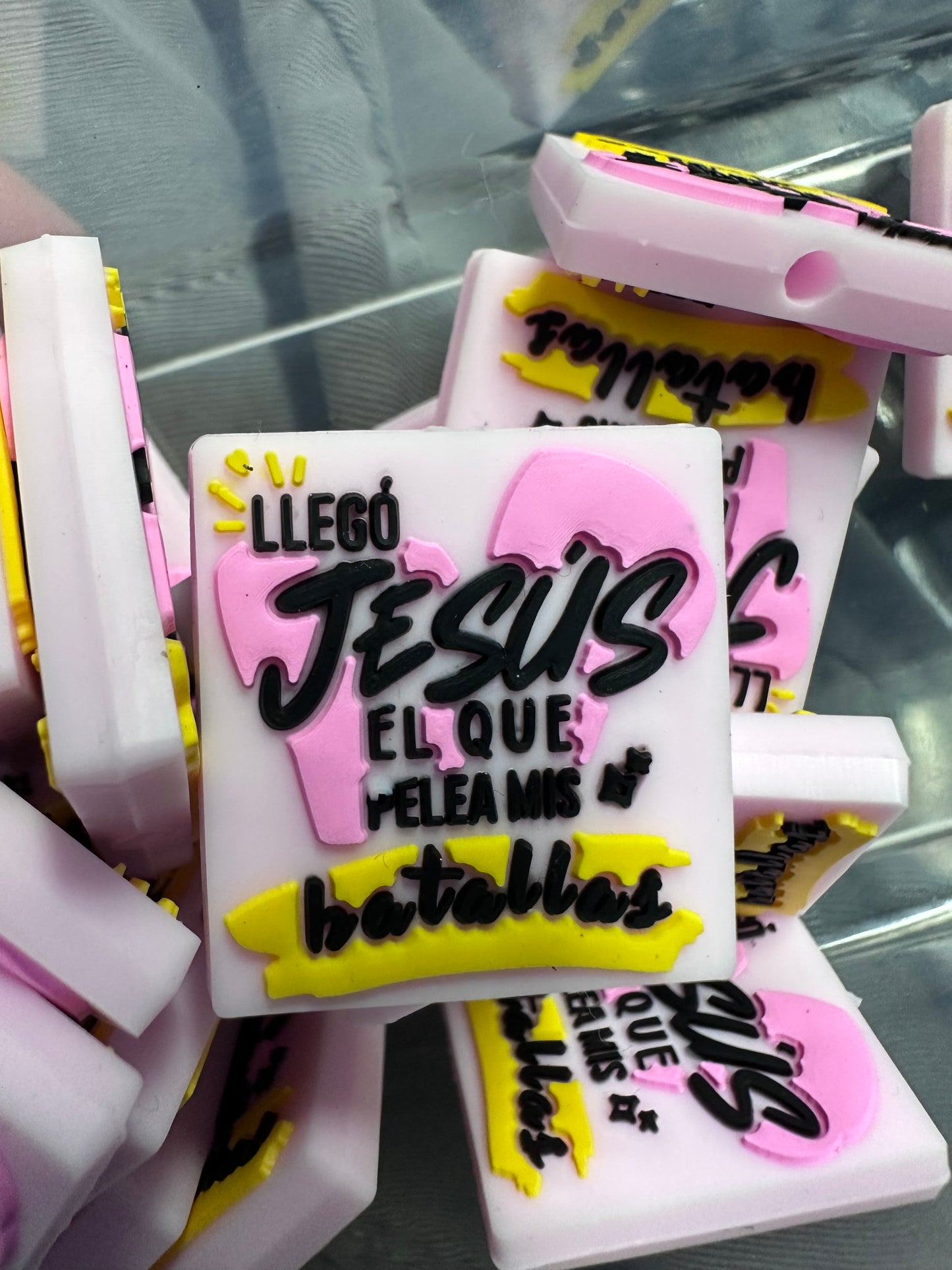 God/ Focal Bead/ beadable pen/ Silicone  bead/ keychain bead/Faith/Jesus