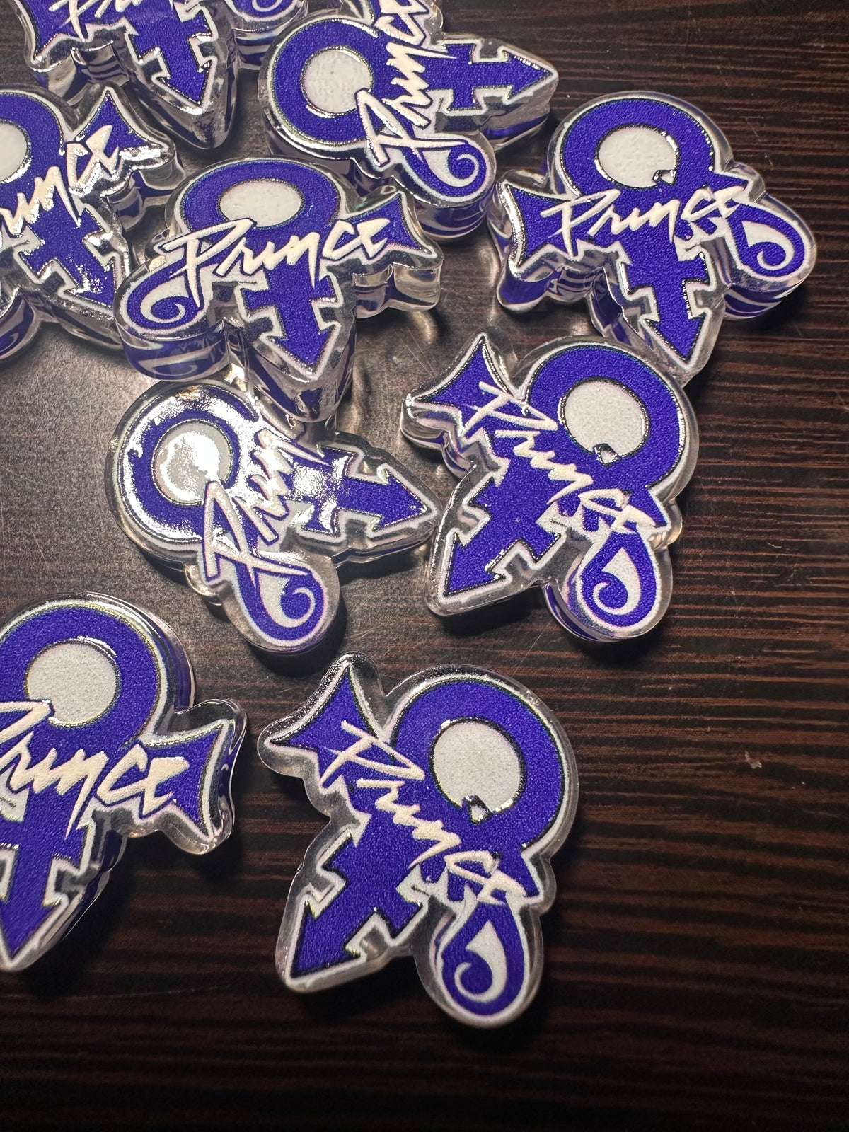 Purple acrylic focal bead- set of 2/ focal bead/ pen beading / keychain bead/ Music