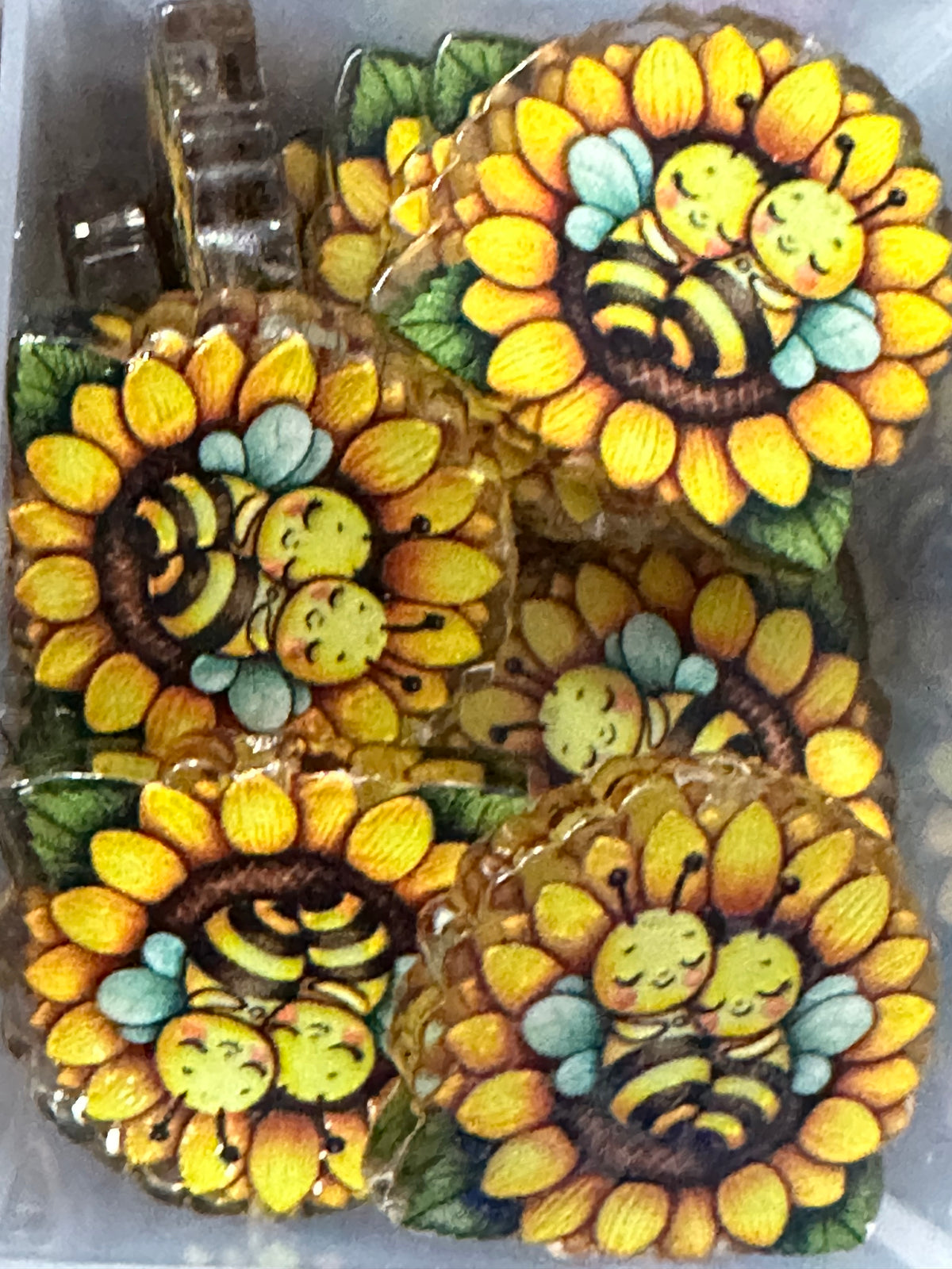 Honey bees acrylic focal bead- set of 2/ focal bead/ pen beading / keychain bead/lover bees
