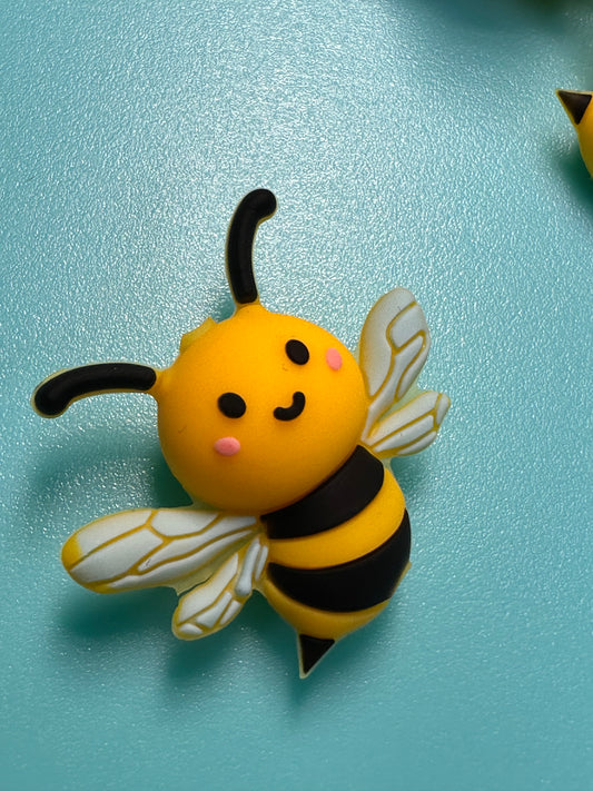 3D yellow bee Focal Bead / silicone bead/