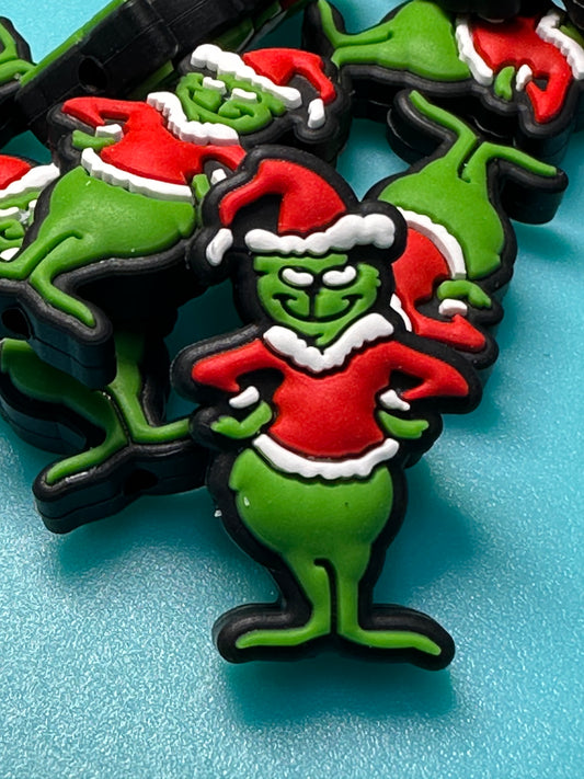 Green guy / Focal Bead/ beadable pen/ Silicone  bead/ keychain bead #2