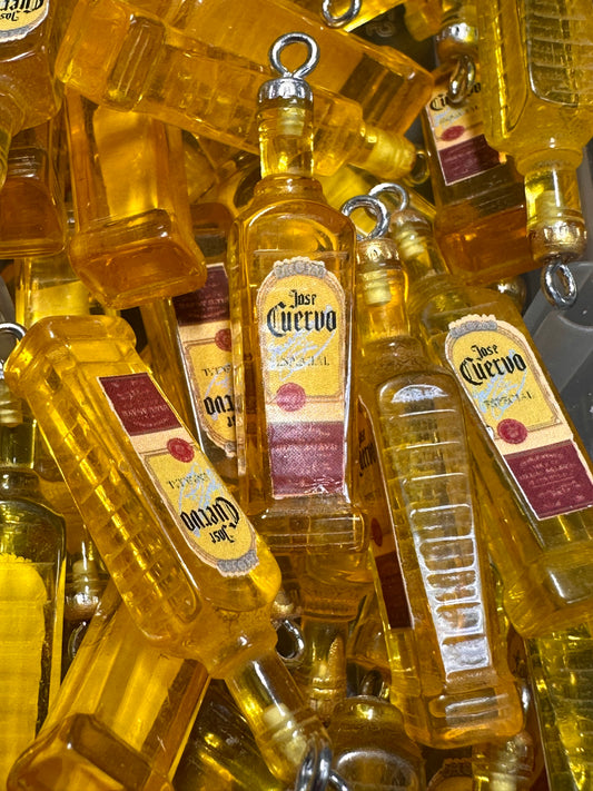 Mini Bottle Charms – Resin Drink Beads for Keychains, Jewelry & DIY Crafts yellow bottles