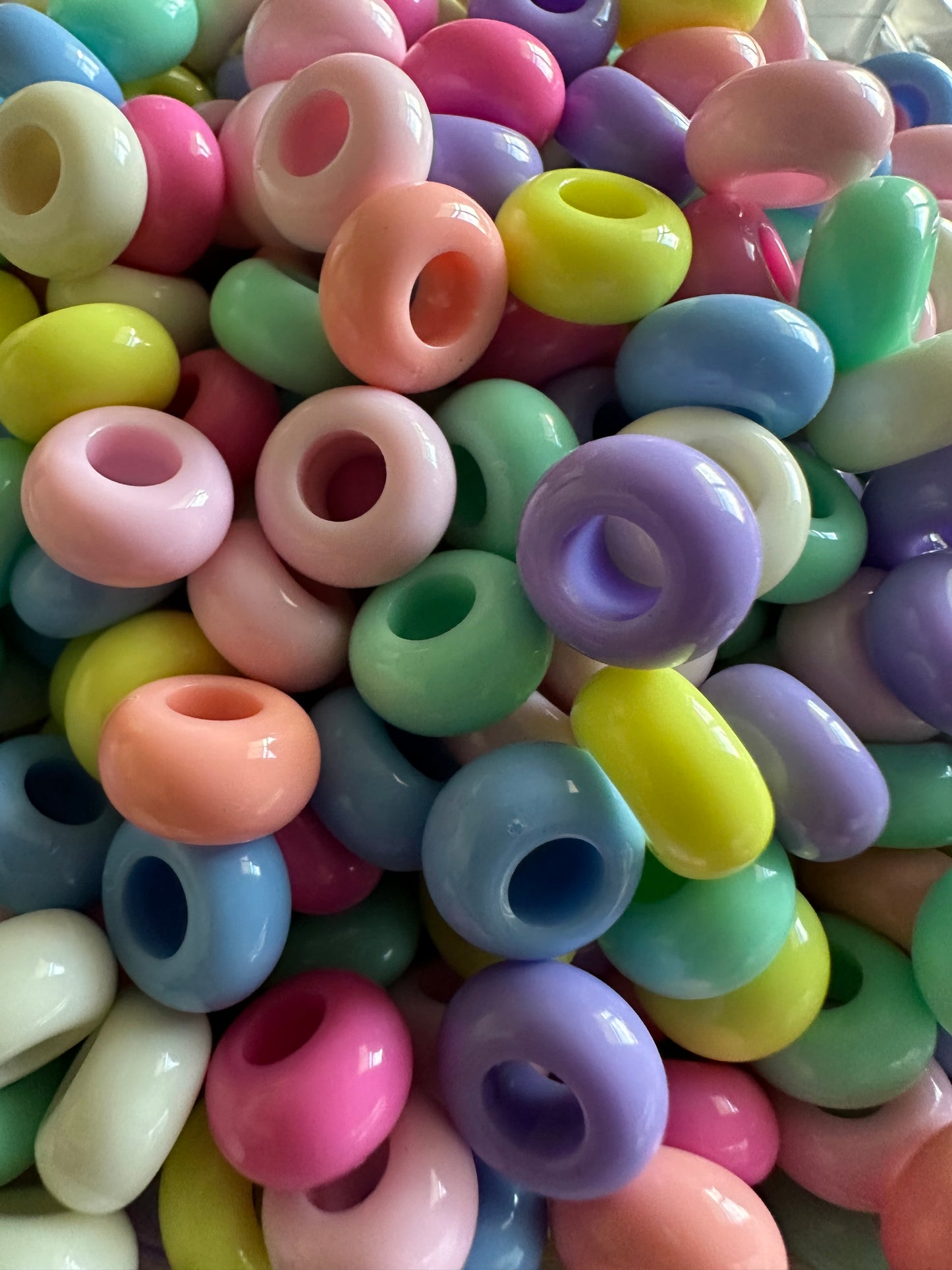 Acrylic donut spacer beads/ jewelry/ beadable pen beads/ keychain bead/ DIY/ approximately 14mm/ STYLE 4