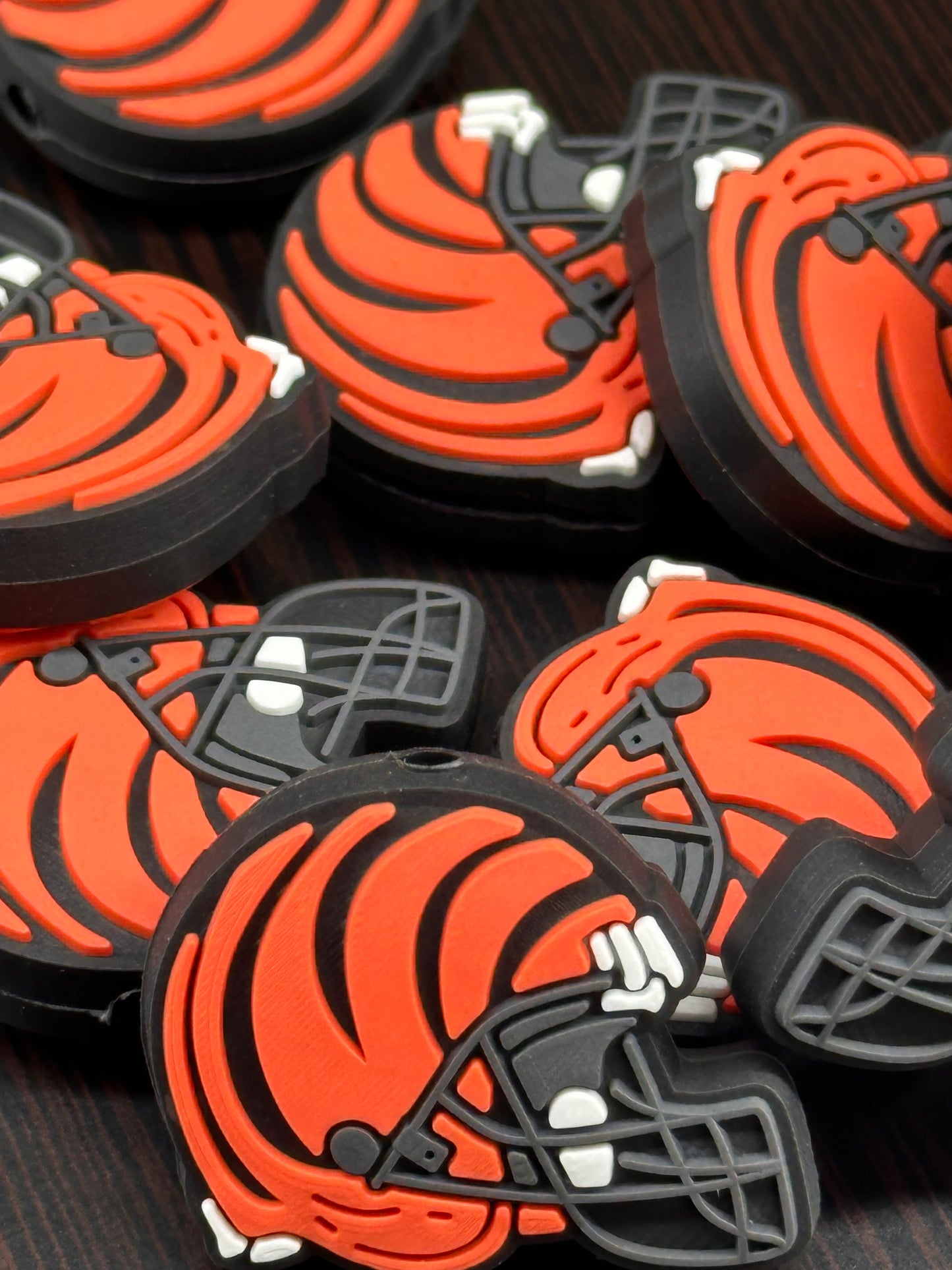 New Cincinnati Bengals focal bead design 6 / striped helmet