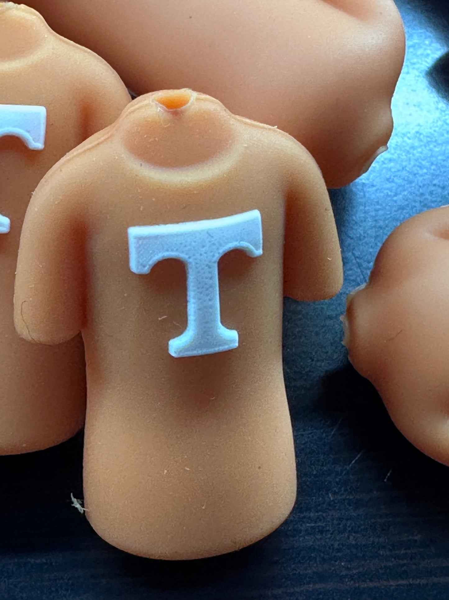 3D Tennessee volunteers focal beads/ NFL / Football Jersey shaped Focal Bead/ beadable pen/ Silicone  bead/ keychain bead