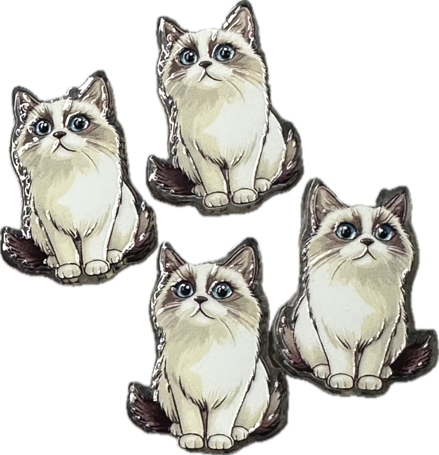 Kitty cat acrylic focal bead- set of 2/ focal bead/ pen beading / keychain bead/