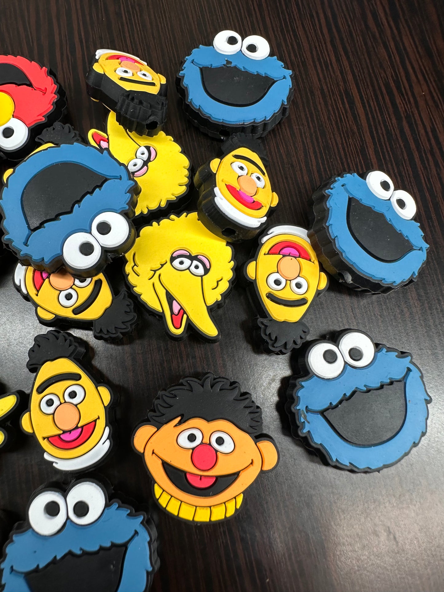 Puppet Characters/ Focal Bead/ beadable pen/ Silicone  bead/ keychain bead/ set of 5