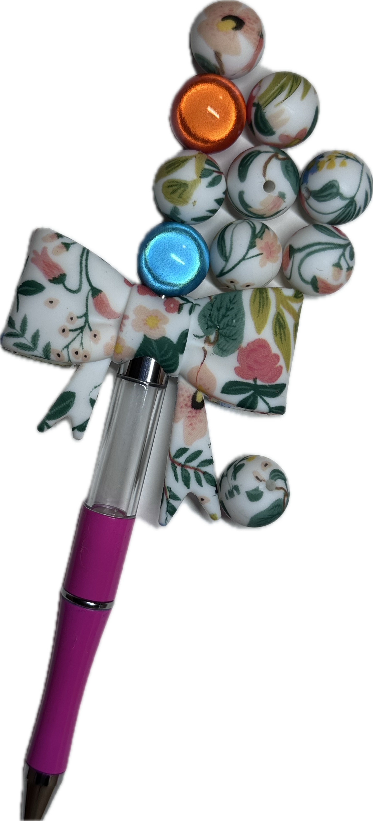 Silicone Bows Focal Bead • Floral Bow Charm • DIY Beaded Pen/ 3 styles to choose from