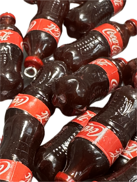 Mini Bottle Charms – Resin Drink Beads for Keychains, Jewelry & DIY Crafts/ red bottle
