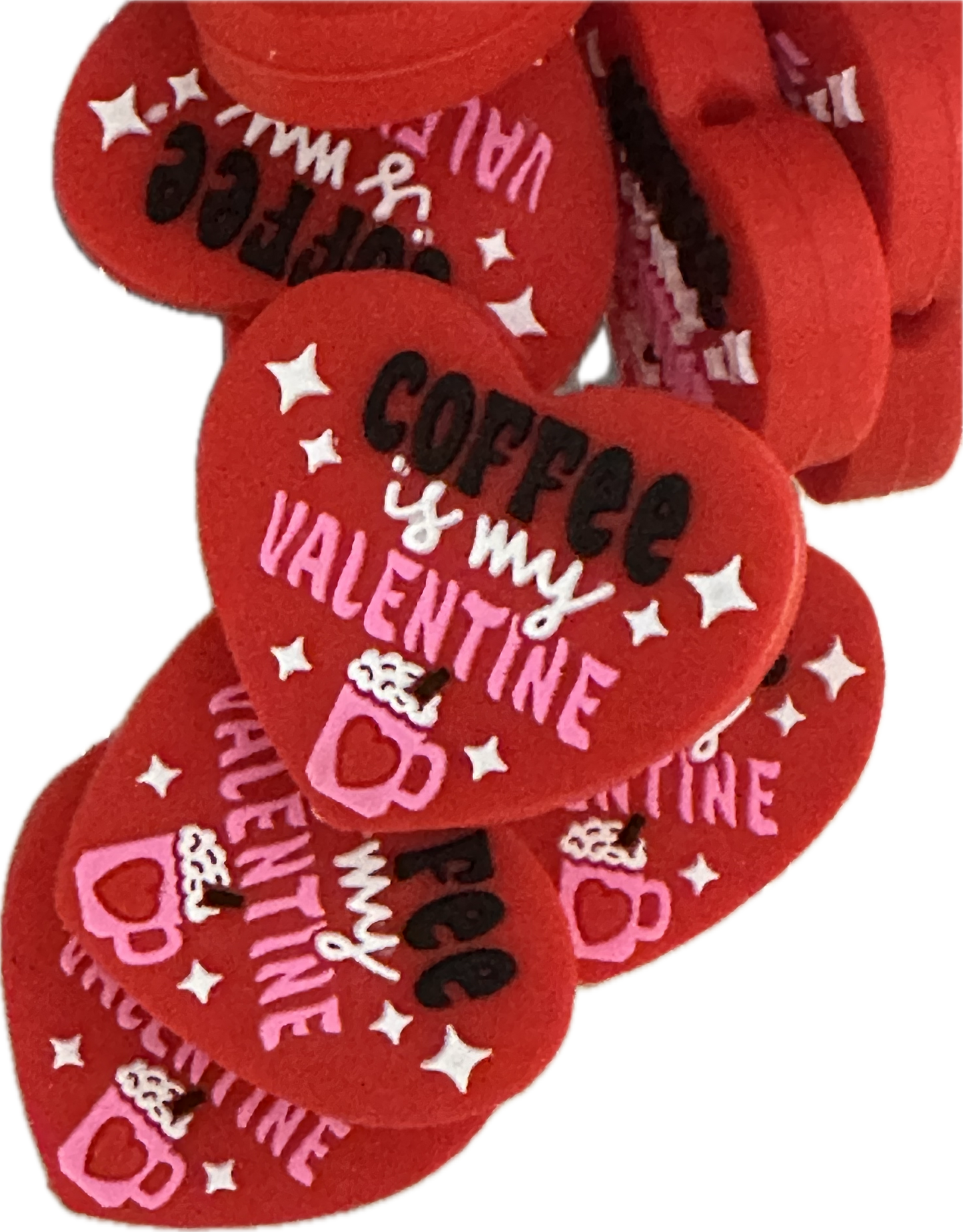 Valentines Day Focal Bead/ beadable pen/ Silicone  bead/ keychain bead/Coffee