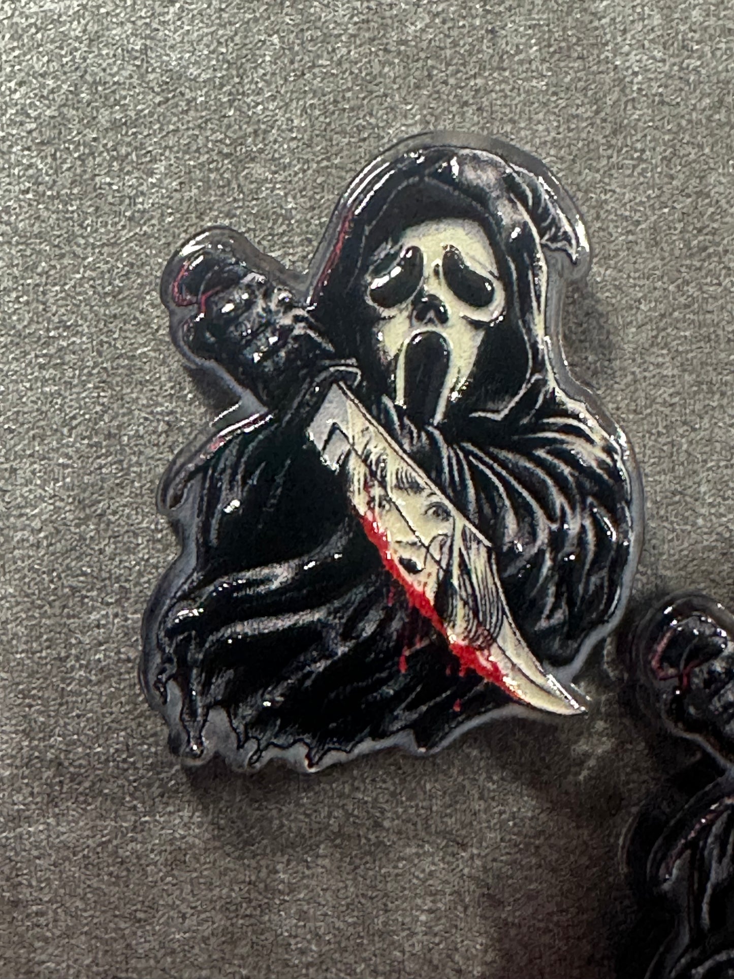 Halloween acrylic focal bead- set of 2/ focal bead/ pen beading / keychain bead/ scary guy