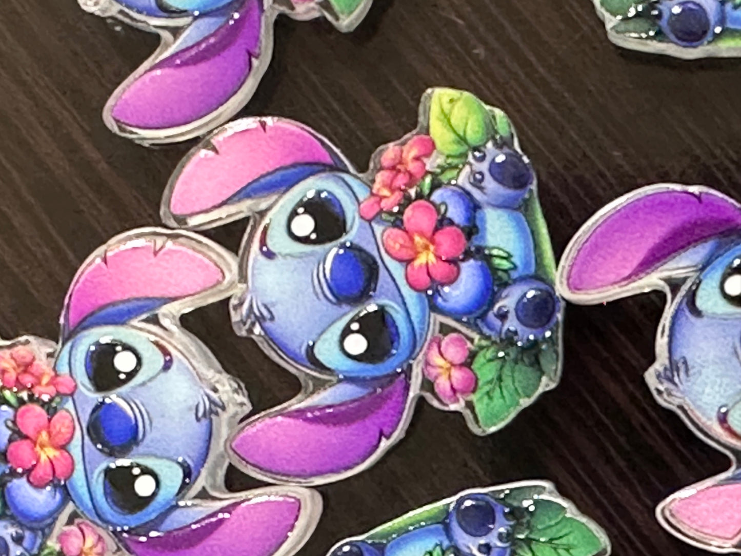 Blue guy alien acrylic focal bead- set of 2/ focal bead/ pen beading / keychain bead/