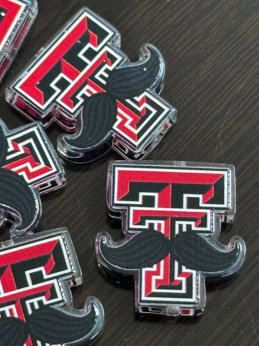 Texas acrylic focal bead- set of 2/ focal bead/ pen beading / keychain bead